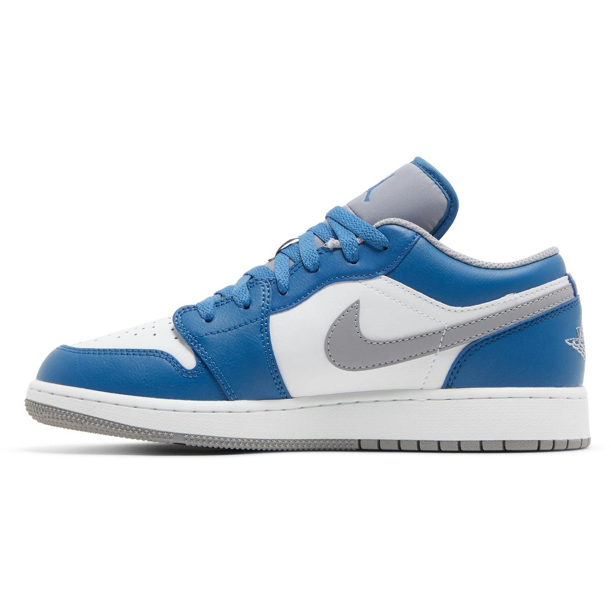( Grade School ) Air Jordan 1 Low ‘True Blue Cement’ 553560-412 - Image 3
