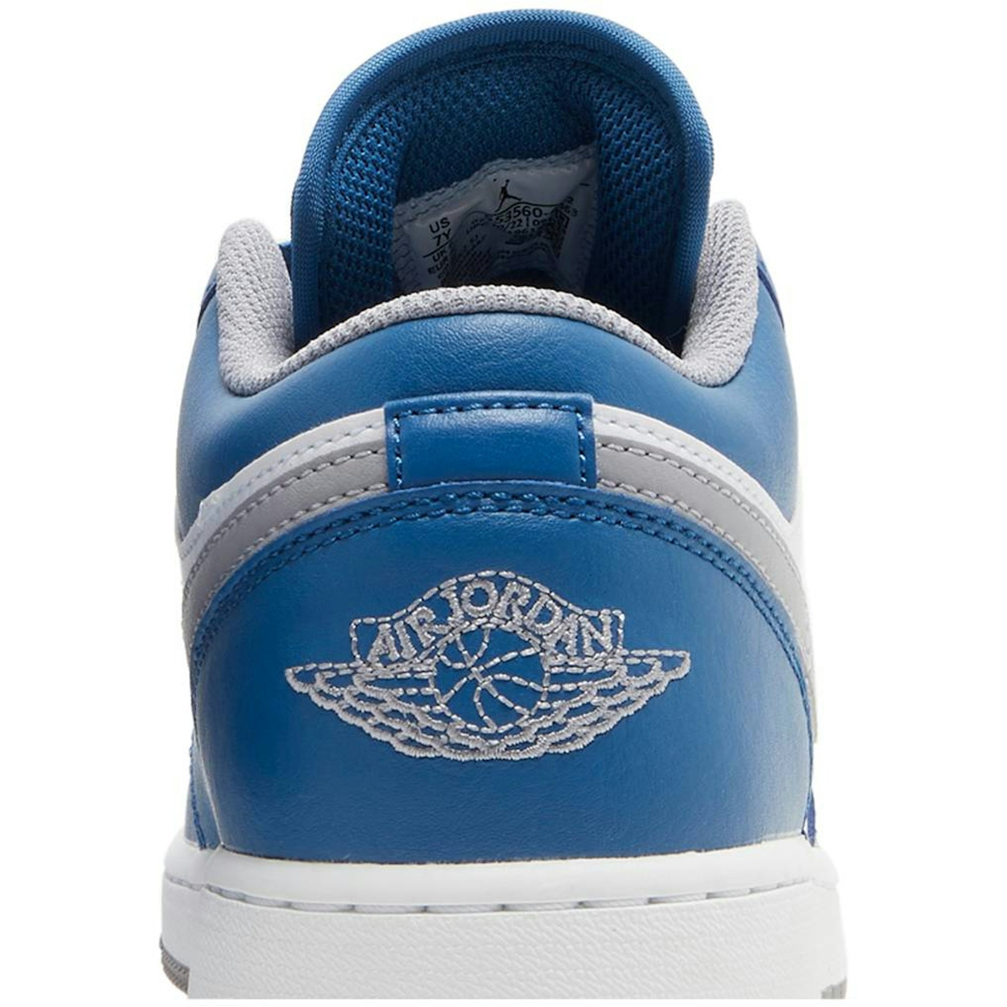 ( Grade School ) Air Jordan 1 Low ‘True Blue Cement’ 553560-412 - Image 7