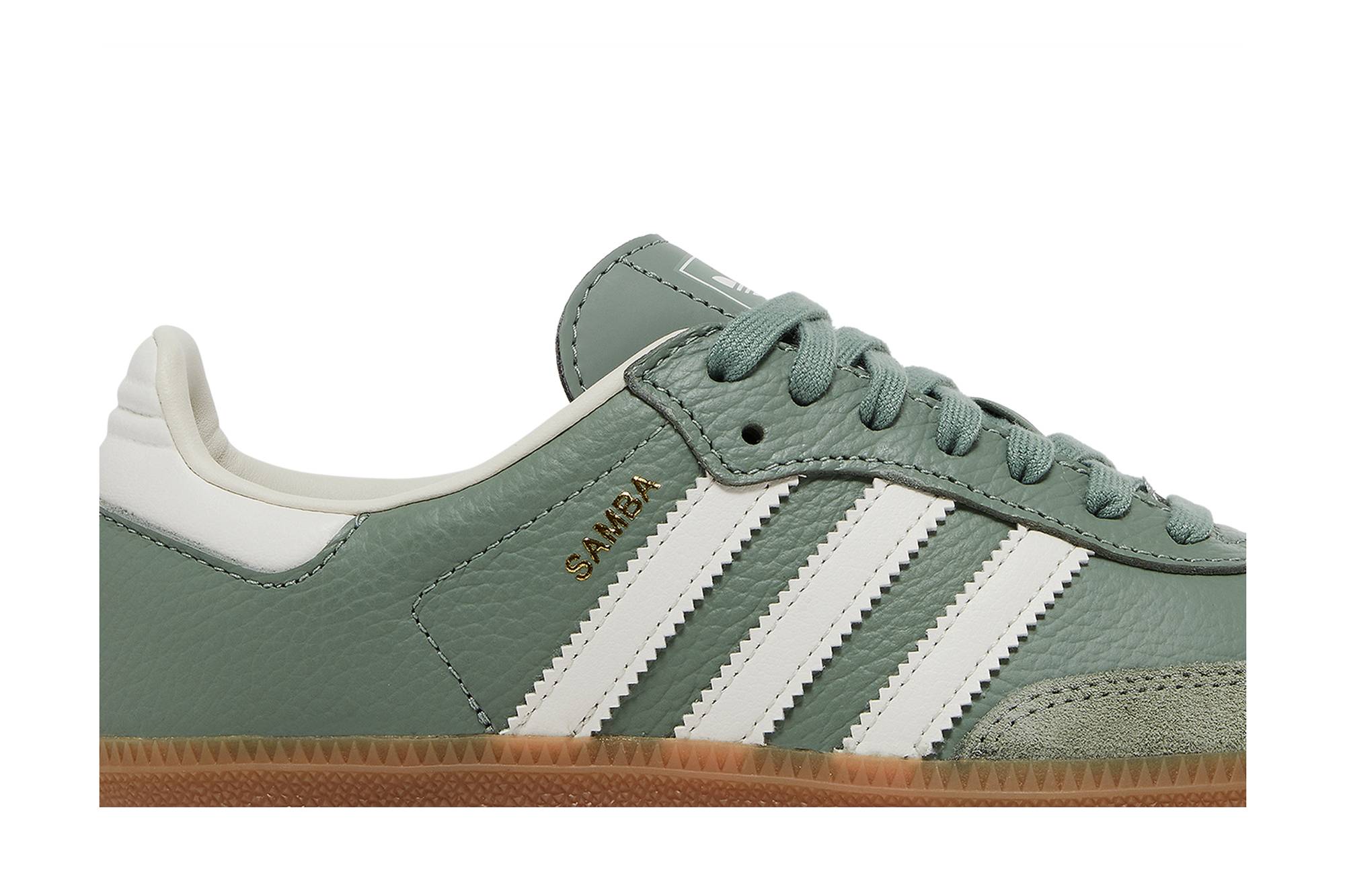( Women ) Adidas Samba OG Silver Green Gum IE7011 - Image 2