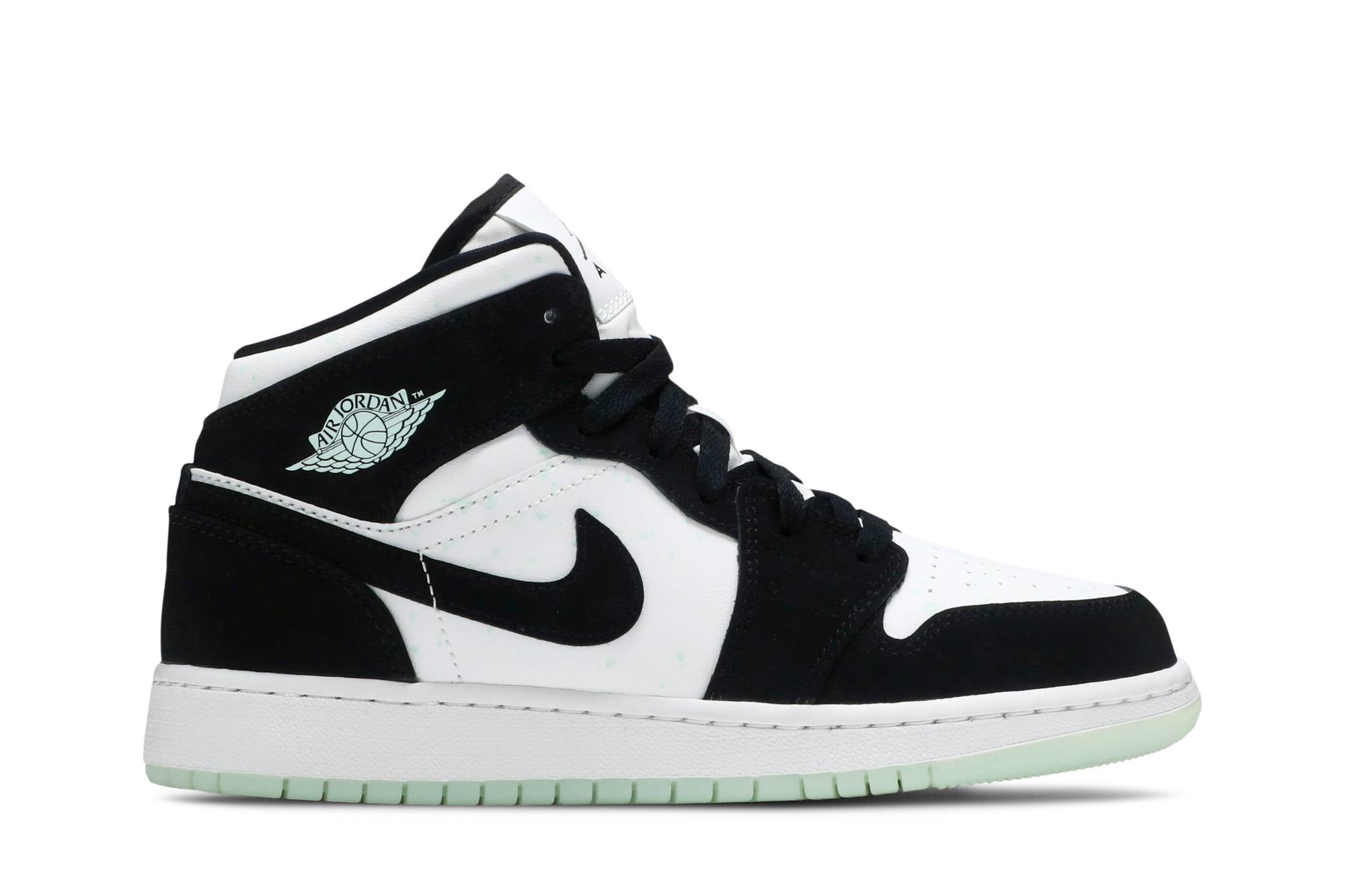 ( Grade School ) Air Jordan 1 Mid SE Glow In The Dark Panda BQ6931-103