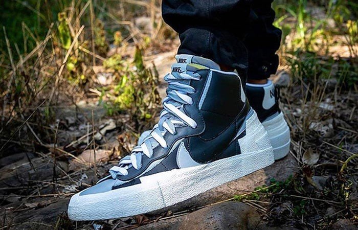 Sacai X Nike Blazer Mid Black Blue - Image 4