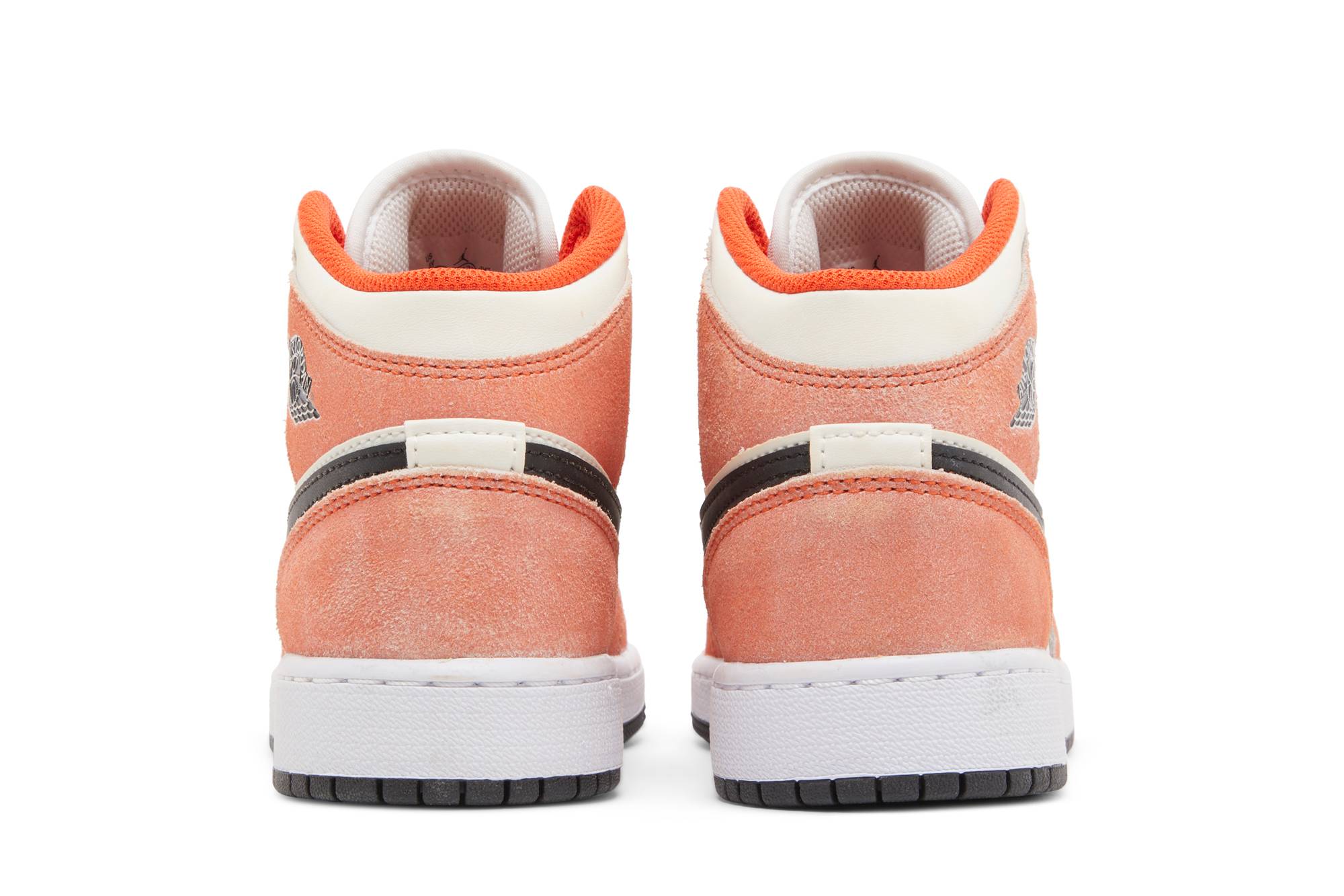 ( Grade School ) Air Jordan 1 Mid Orange Suede DV1336-800 - Image 13