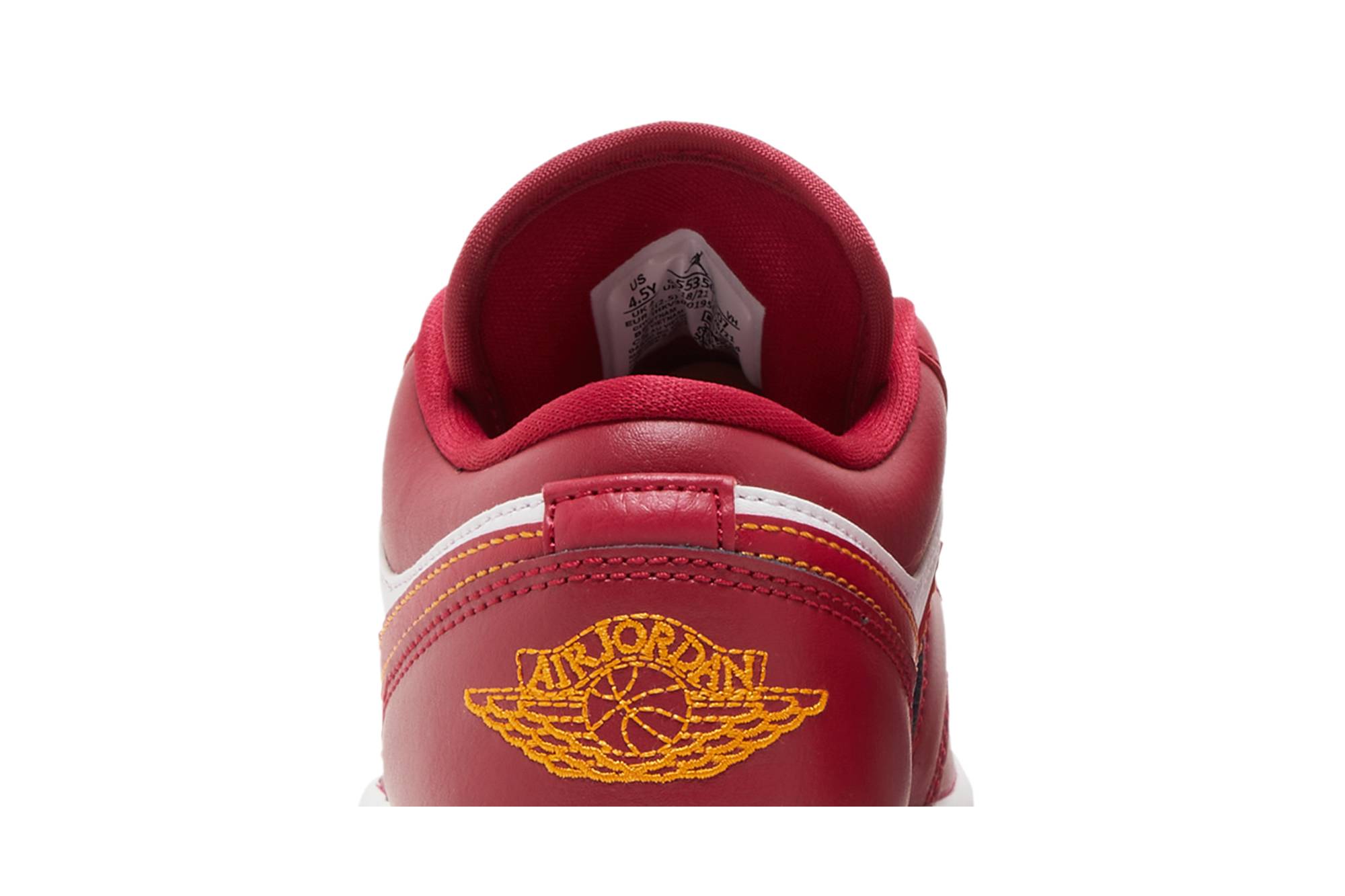 ( Grade School ) Air Jordan 1 Low Cardinal Red 553560-607 - Image 14