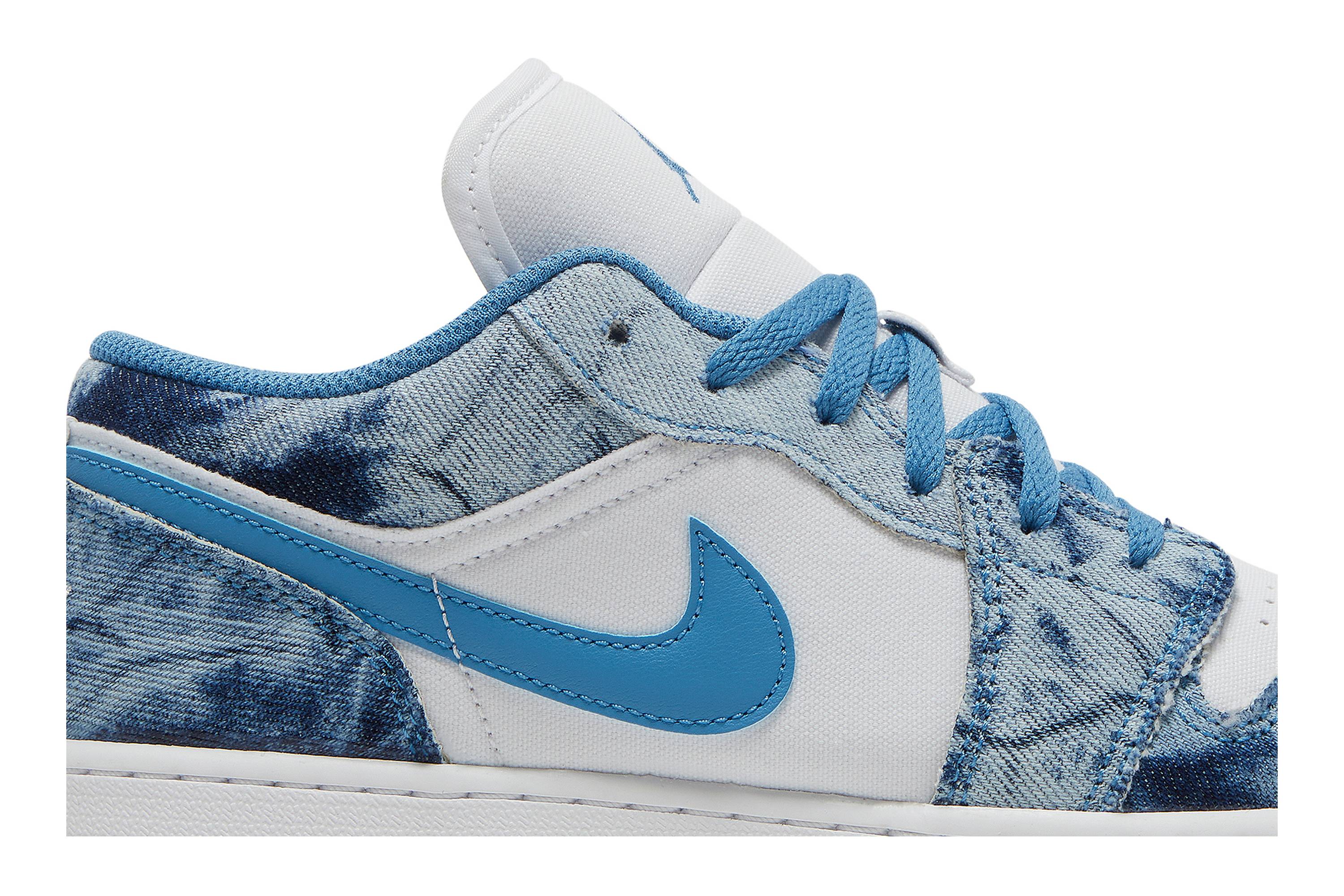 ( Grade School ) Air Jordan 1 Low ‘Washed Denim’ DM8947-100 - Image 9