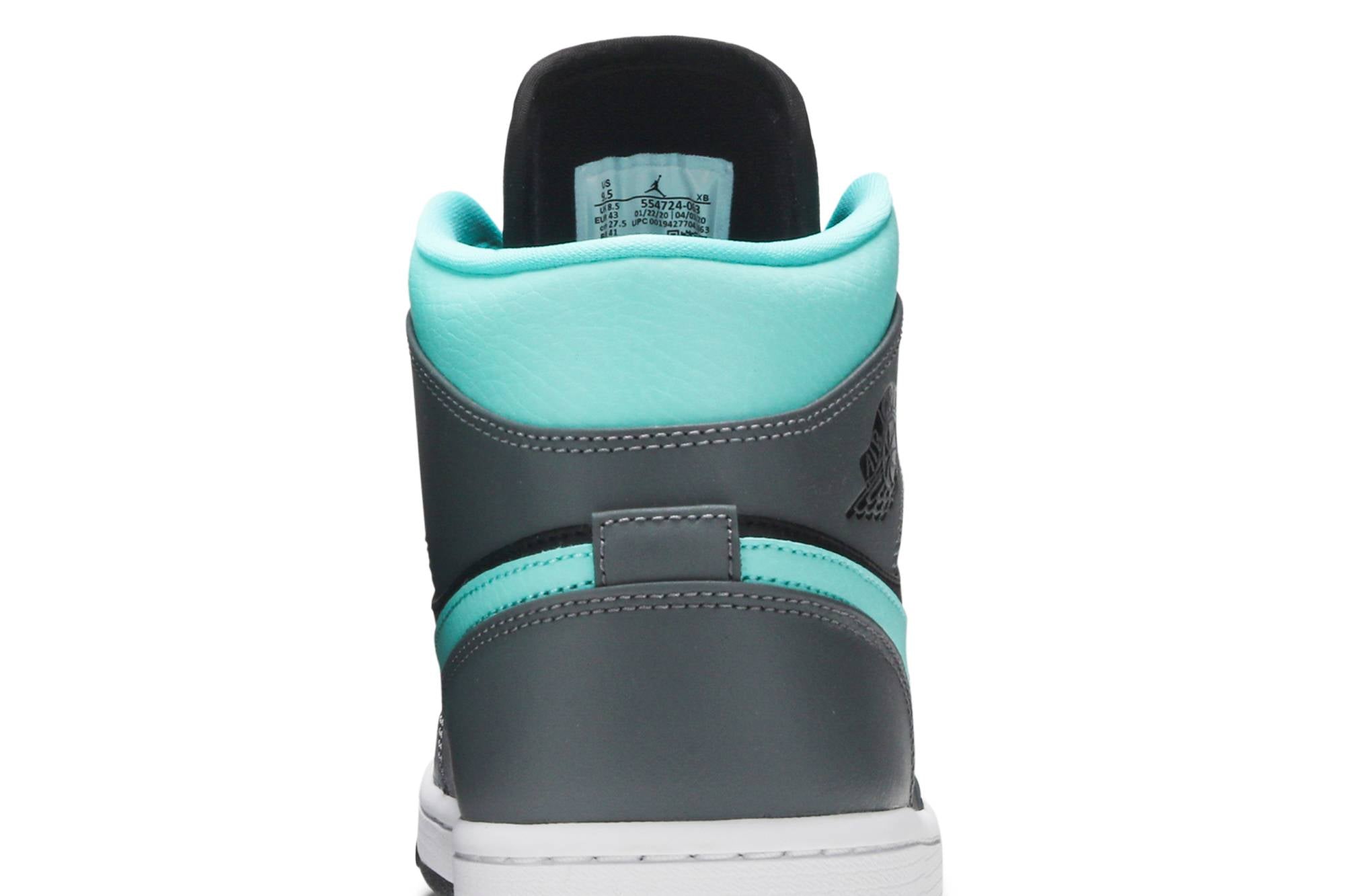 Air Jordan 1 Mid ‘Grey Aqua’ 554724-063 - Image 7