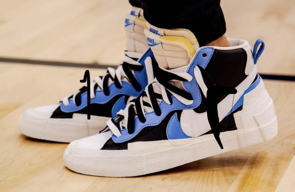 Sacai X Nike Blazer Mid Black Blue - Image 2