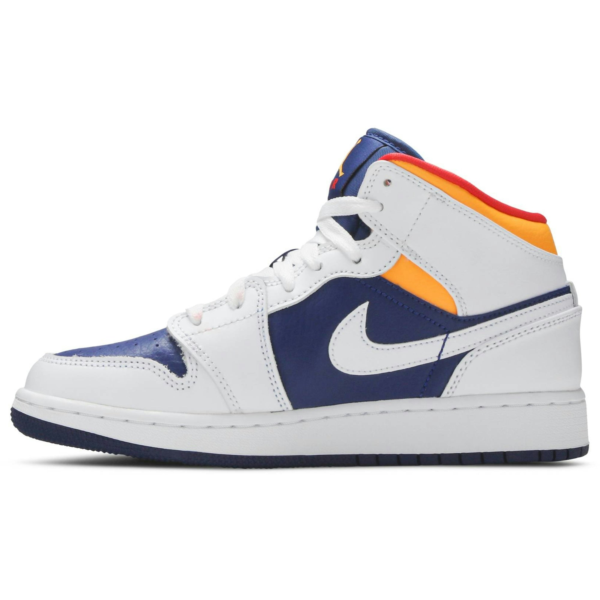 ( Grade School ) Air Jordan 1 Mid ‘White Deep Royal Blue’ 554725-131 - Image 3