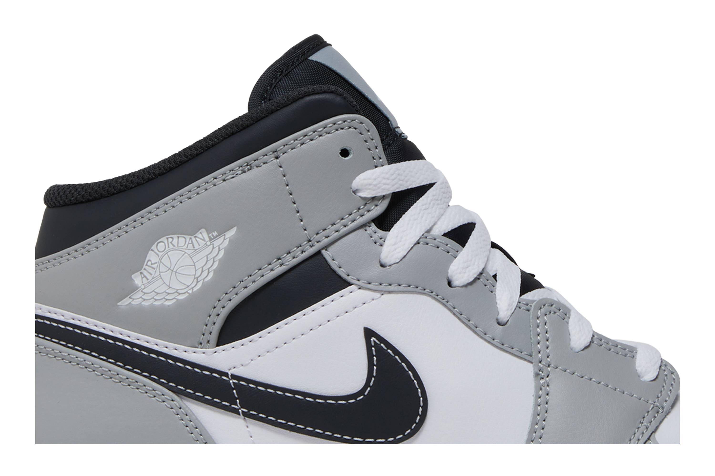 ( Grade School ) Air Jordan 1 Mid Greyscale 554725-078 - Image 9