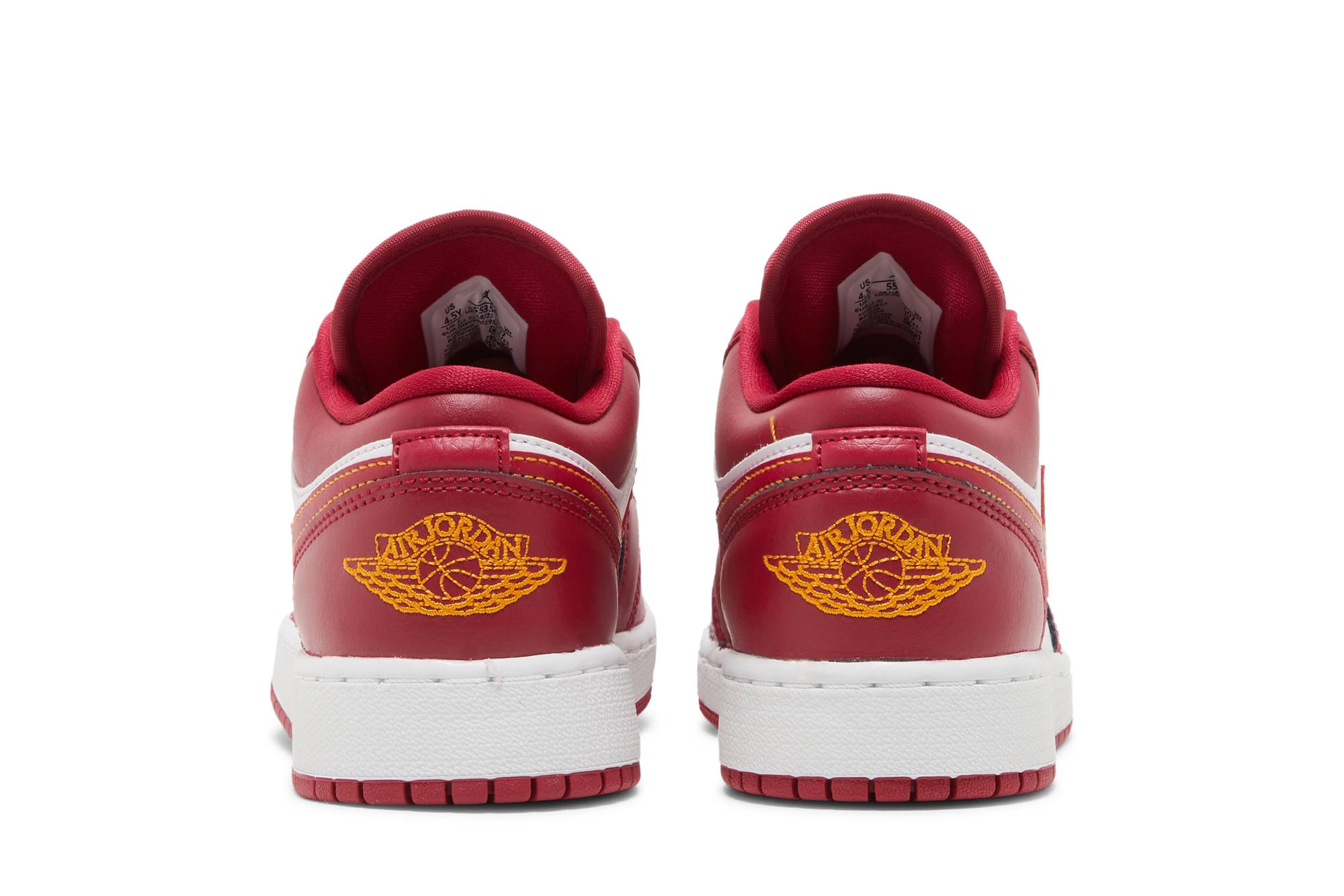 ( Grade School ) Air Jordan 1 Low Cardinal Red 553560-607 - Image 13
