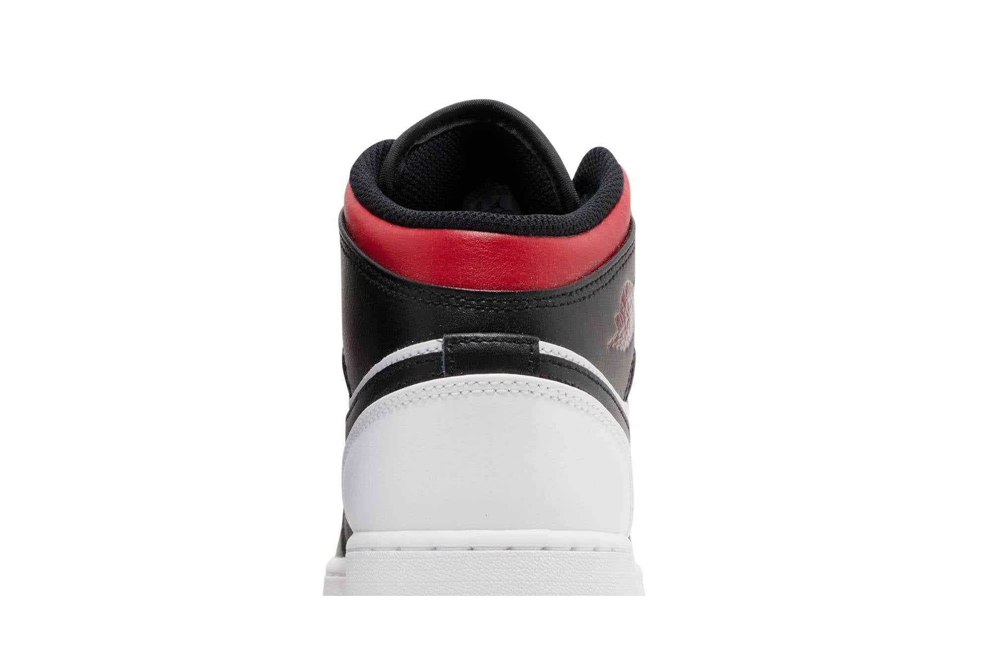 ( Grade School ) Air Jordan 1 Mid Gym Red Black Toe DQ8423-106 - Image 7