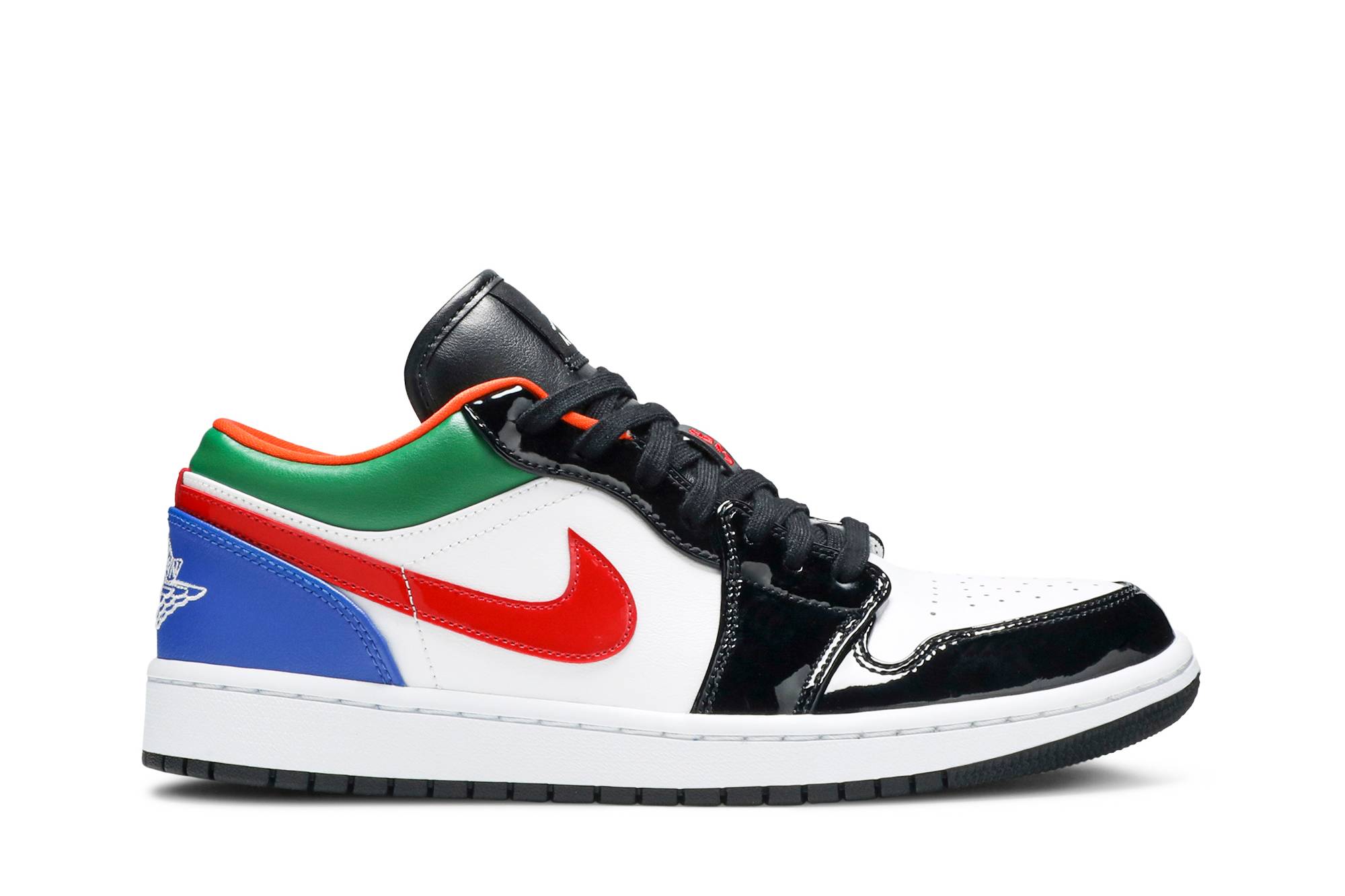 ( Women ) Air Jordan 1 Low Multi-Color Black Toe CZ4776-101
