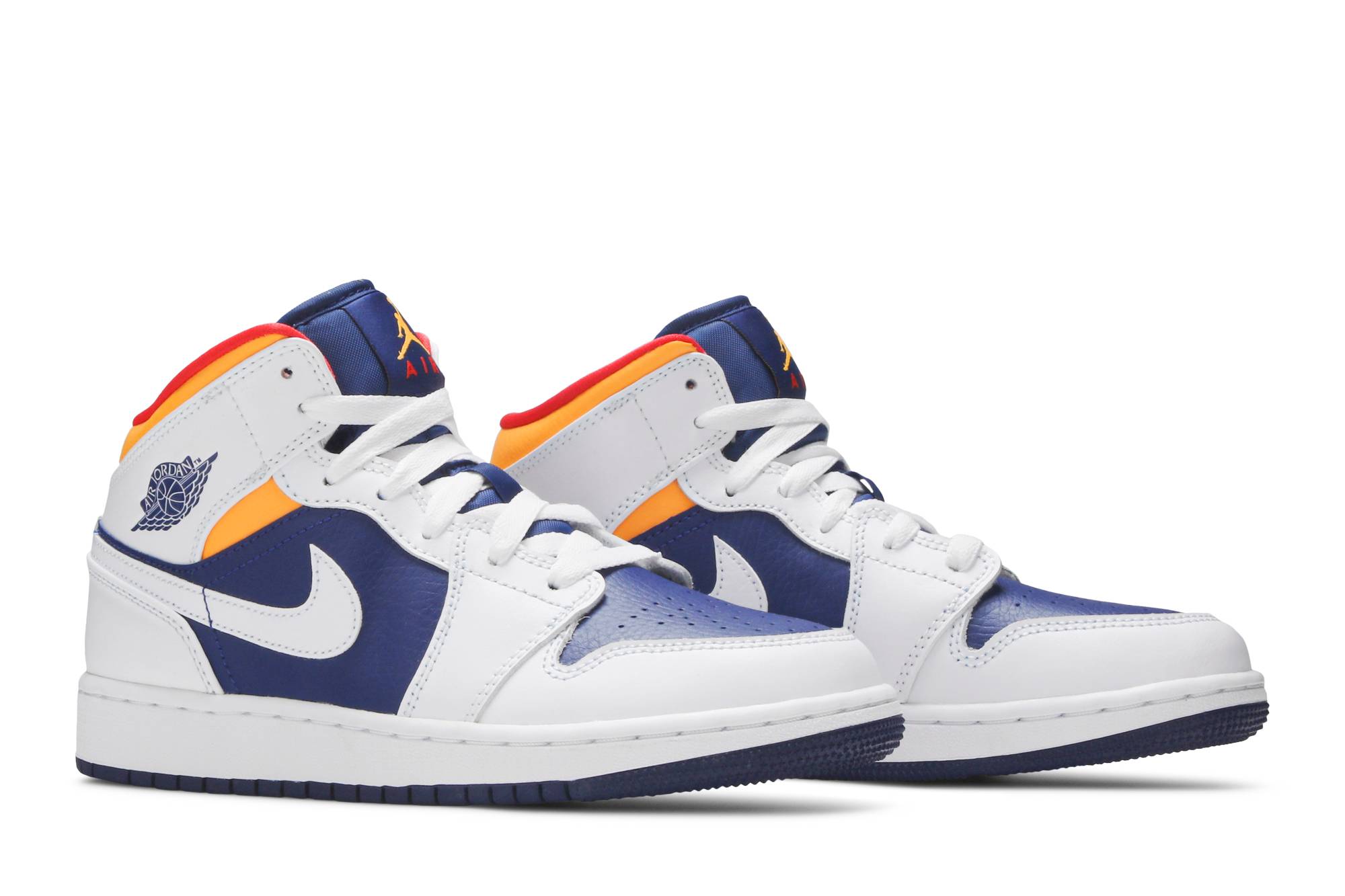 ( Grade School ) Air Jordan 1 Mid ‘White Deep Royal Blue’ 554725-131 - Image 15