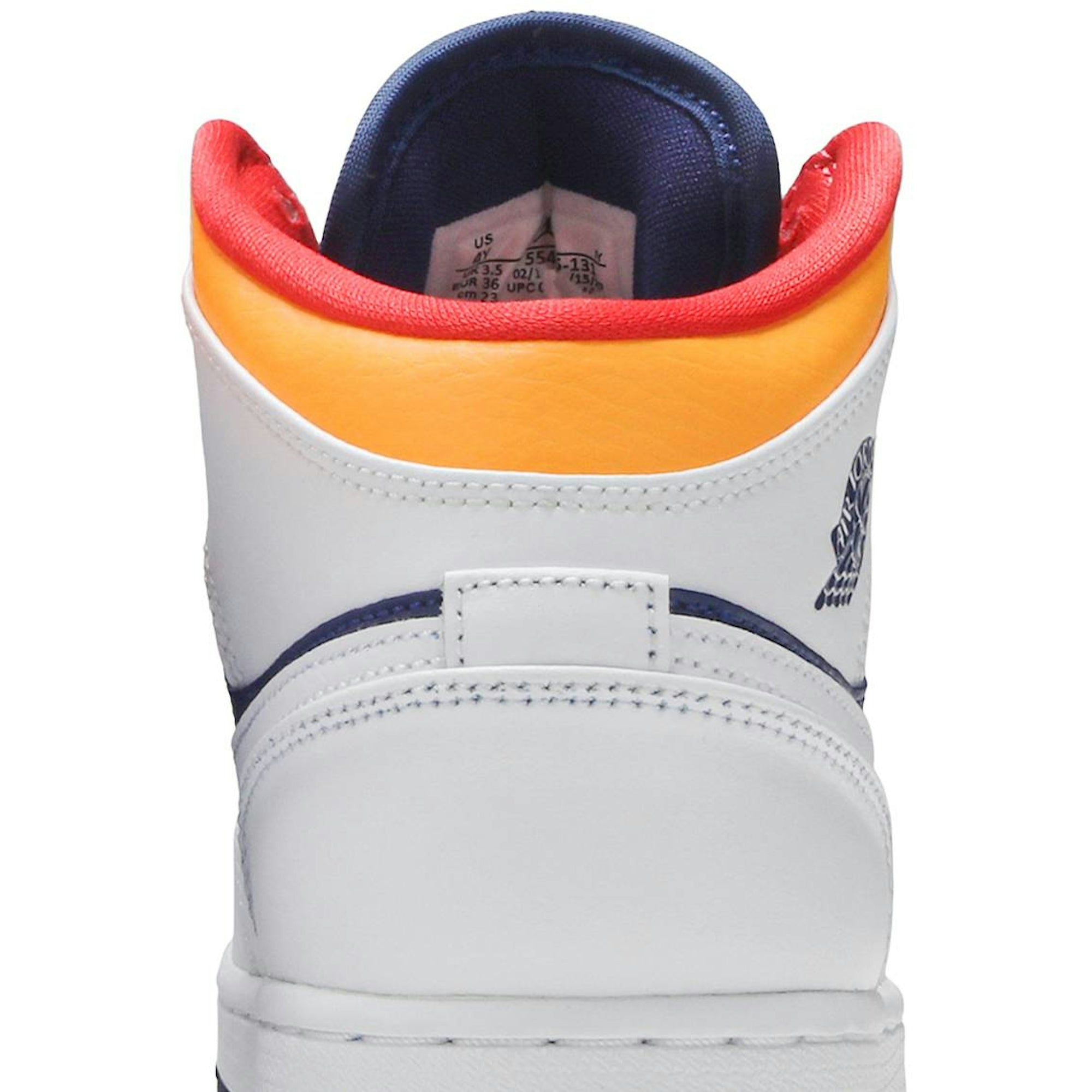 ( Grade School ) Air Jordan 1 Mid ‘White Deep Royal Blue’ 554725-131 - Image 7