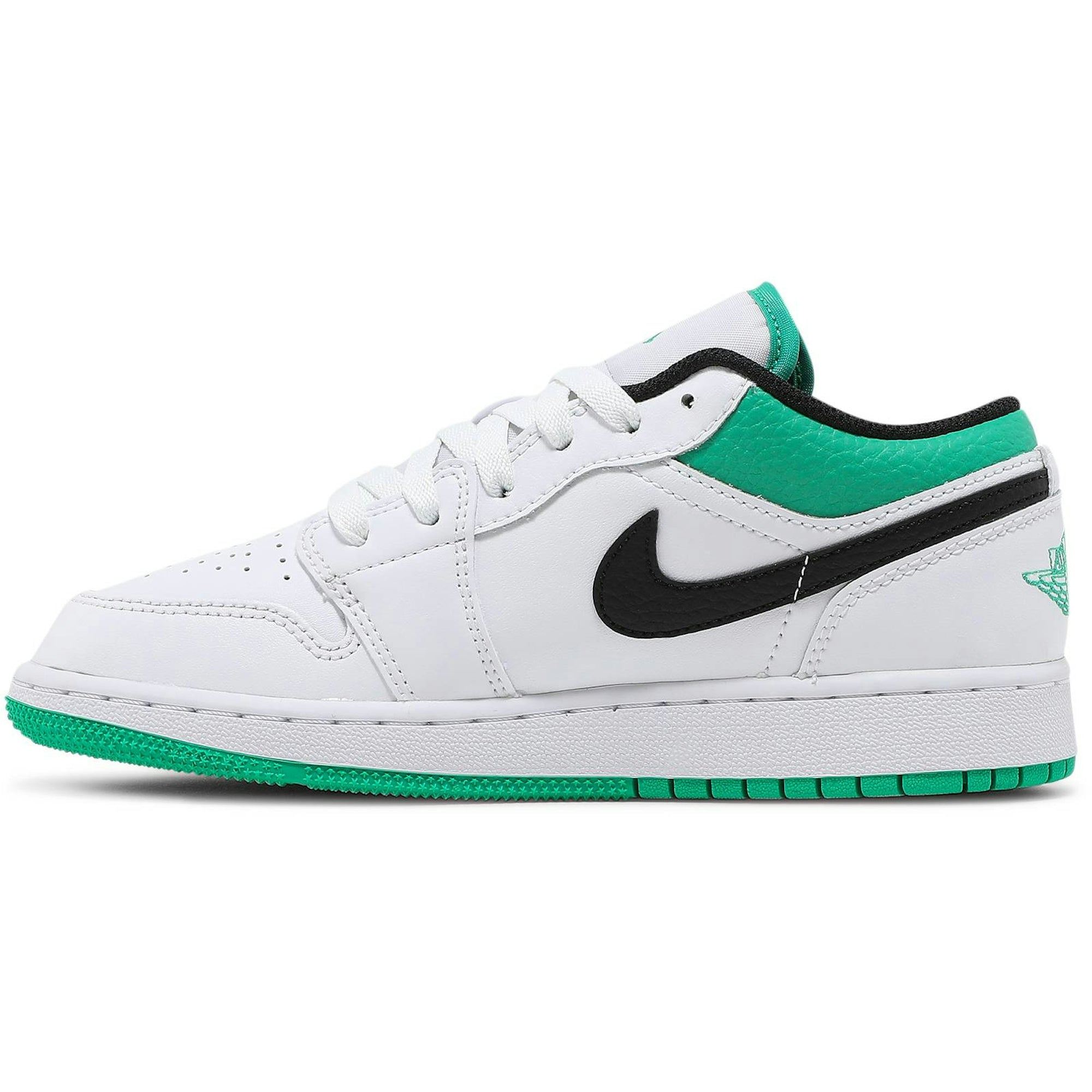 ( Grade School ) Air Jordan 1 Low ‘White Lucky Green’ 553560-129 - Image 3