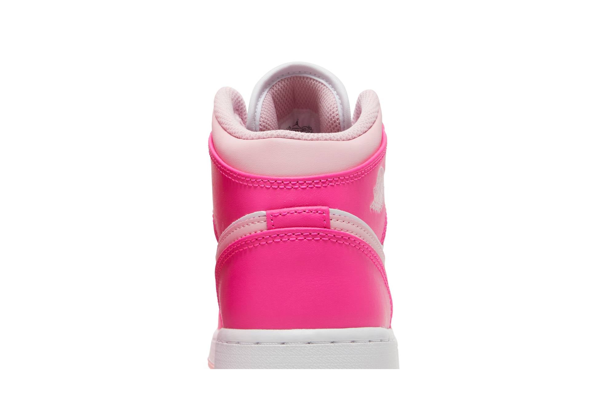 ( Grade School ) Air Jordan 1 Mid Medium Soft Pink FD8780-116 - Image 7
