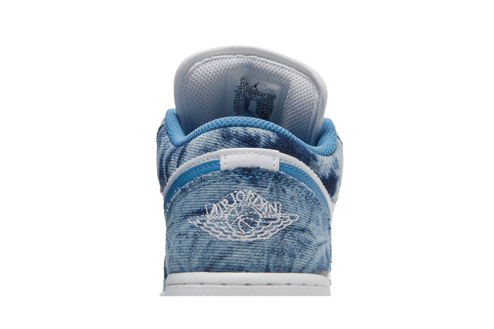 ( Grade School ) Air Jordan 1 Low ‘Washed Denim’ DM8947-100 - Image 14