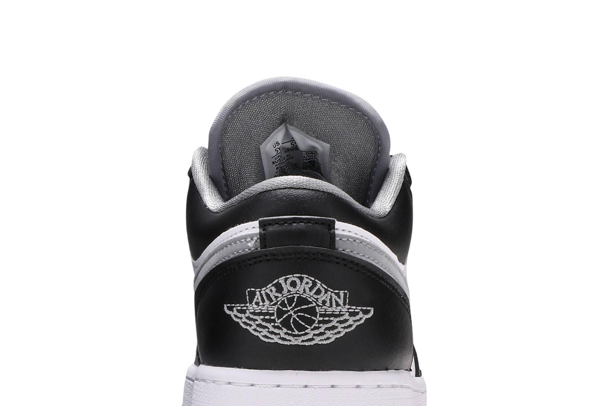( Grade School ) Air Jordan 1 Low Black Medium Grey 553560-040 - Image 7