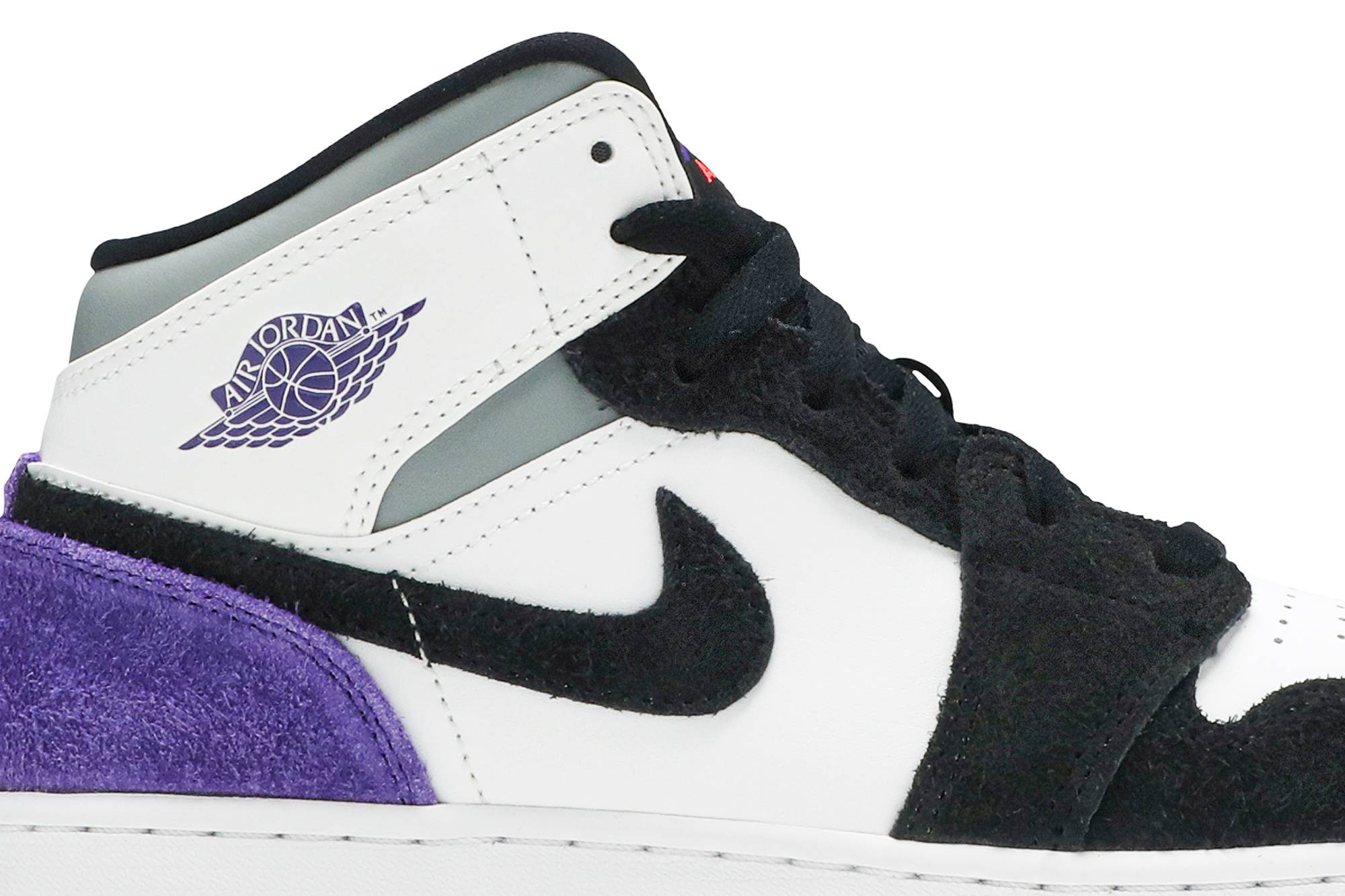 ( Grade School ) Air Jordan 1 Mid SE ‘Varsity Purple’ BQ6931-105 - Image 2