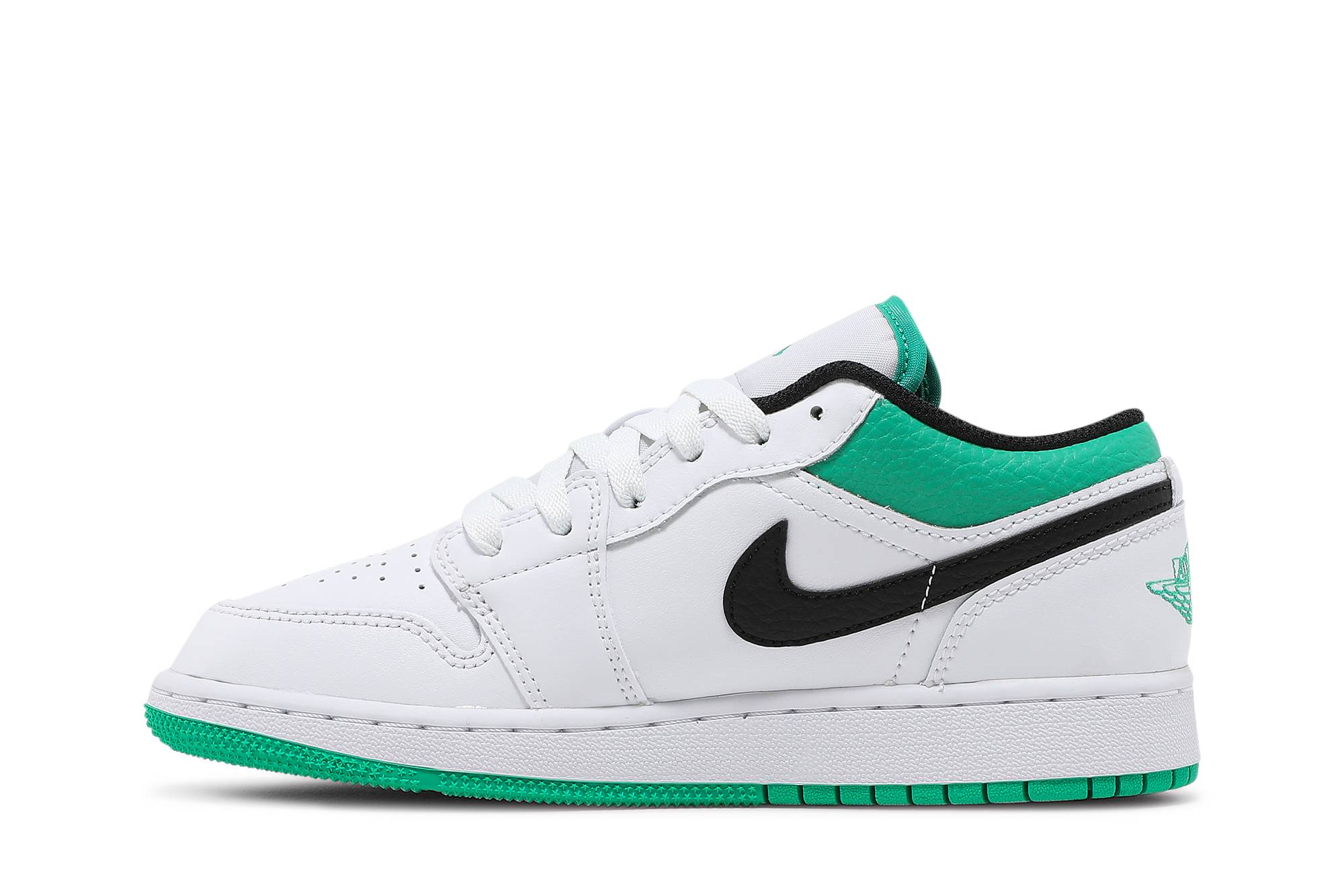 ( Grade School ) Air Jordan 1 Low ‘White Lucky Green’ 553560-129 - Image 10