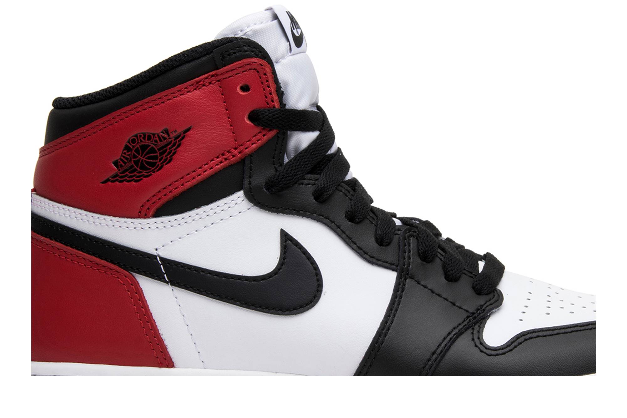 ( Grade School ) Air Jordan 1 Retro BG Black Toe 2016 575441-125 - Image 2