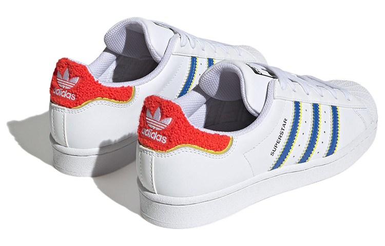 ( Women ) Adidas Originals Superstar White Blue HQ1939 - Image 4