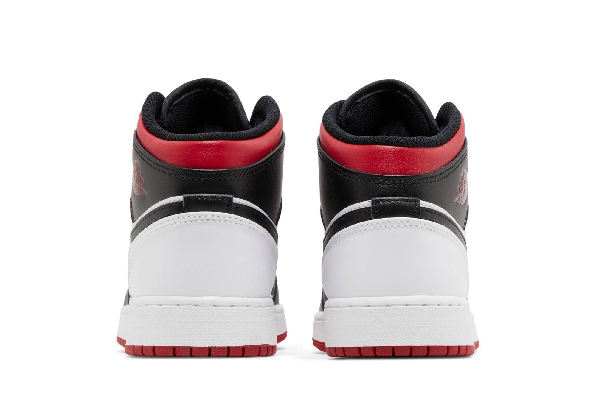 ( Grade School ) Air Jordan 1 Mid Gym Red Black Toe DQ8423-106 - Image 6