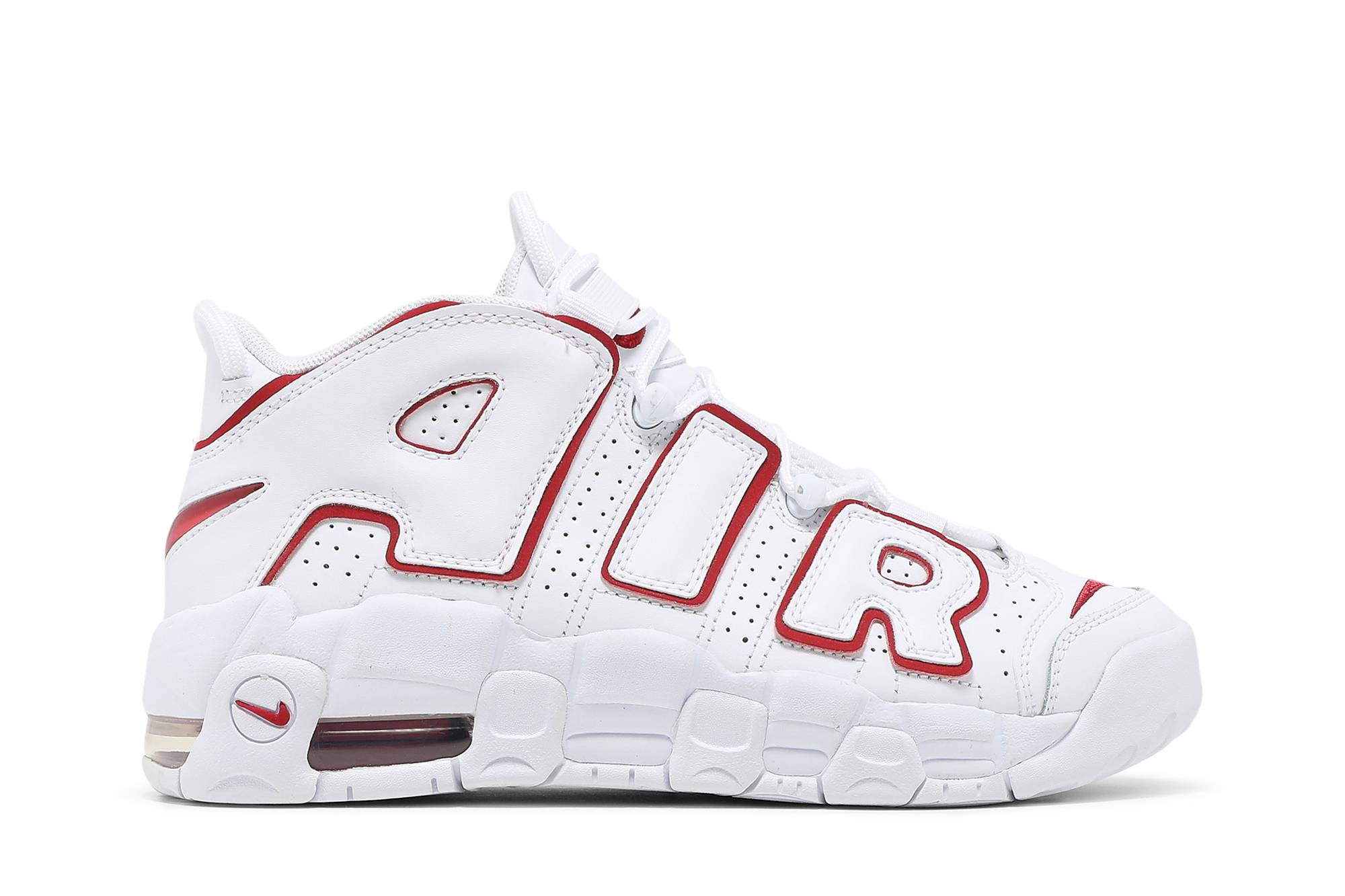 ( Grade School ) Nike Air More Uptempo 2021 White Varsity Red DJ5988-100