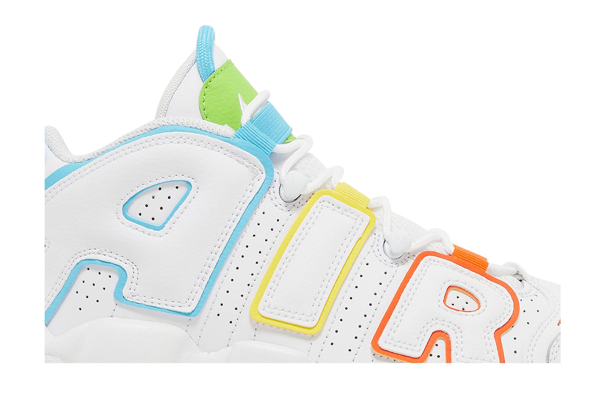 ( Grade School ) Nike Air More Uptempo White Rainbow FJ4624-100 - Image 9