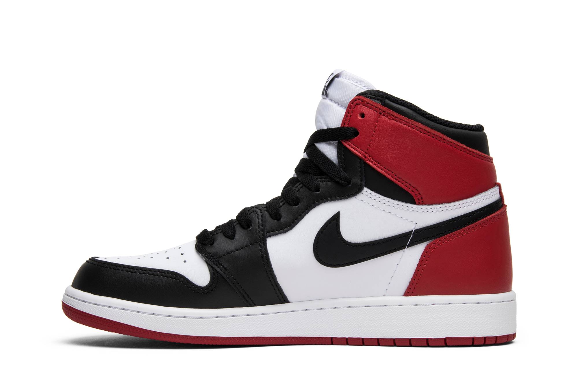 ( Grade School ) Air Jordan 1 Retro BG Black Toe 2016 575441-125 - Image 3