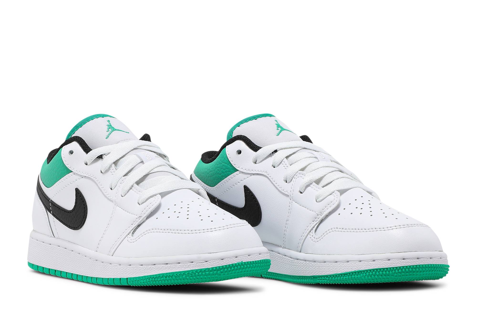 ( Grade School ) Air Jordan 1 Low ‘White Lucky Green’ 553560-129 - Image 8