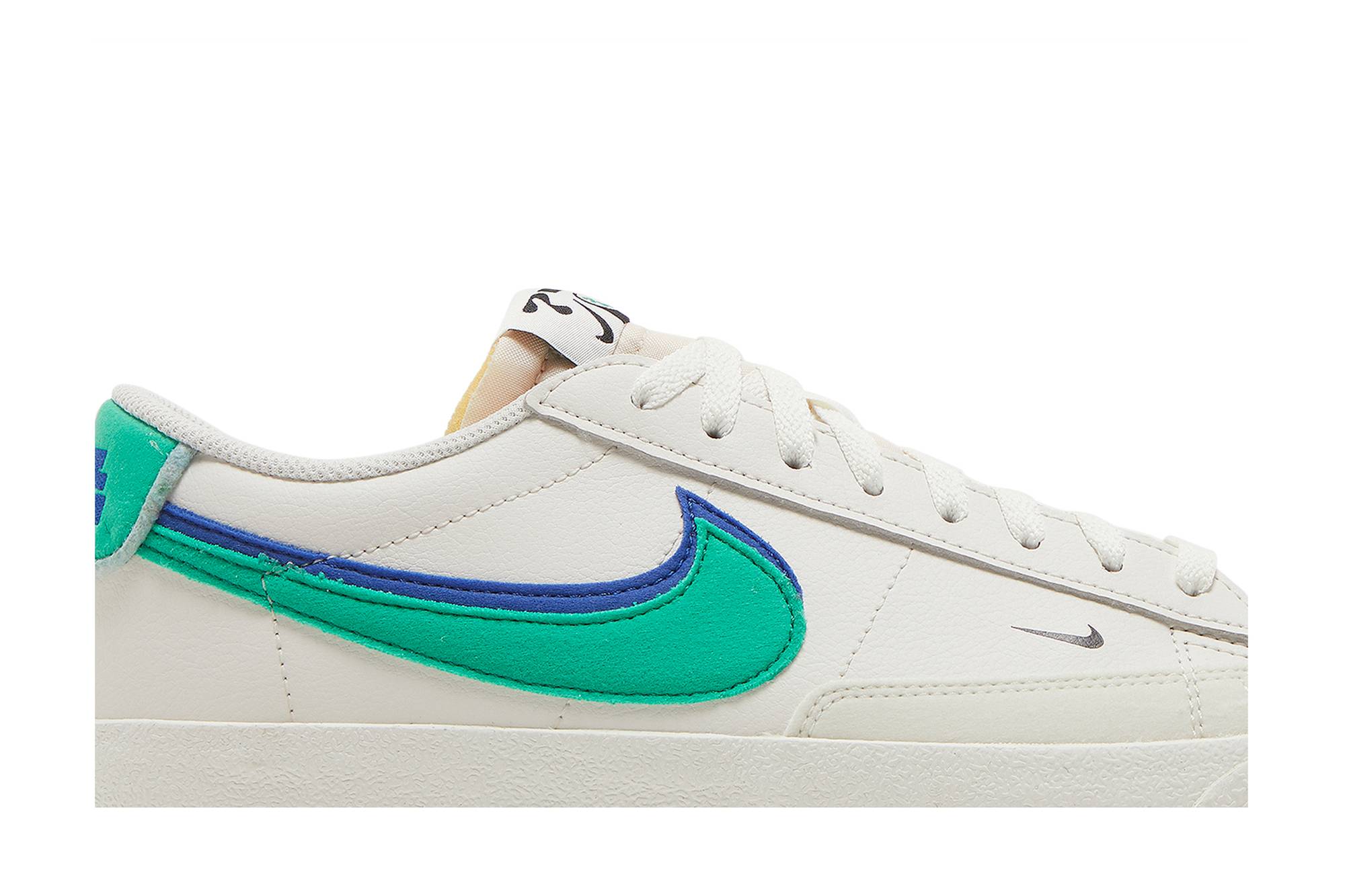 Nike Blazer Low 72 Double Swoosh ‘Sail Green Blue’ DO9777-001 - Image 9