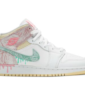 ( Grade School ) Air Jordan 1 Mid SE ‘Ice Cream’ DD1666-100