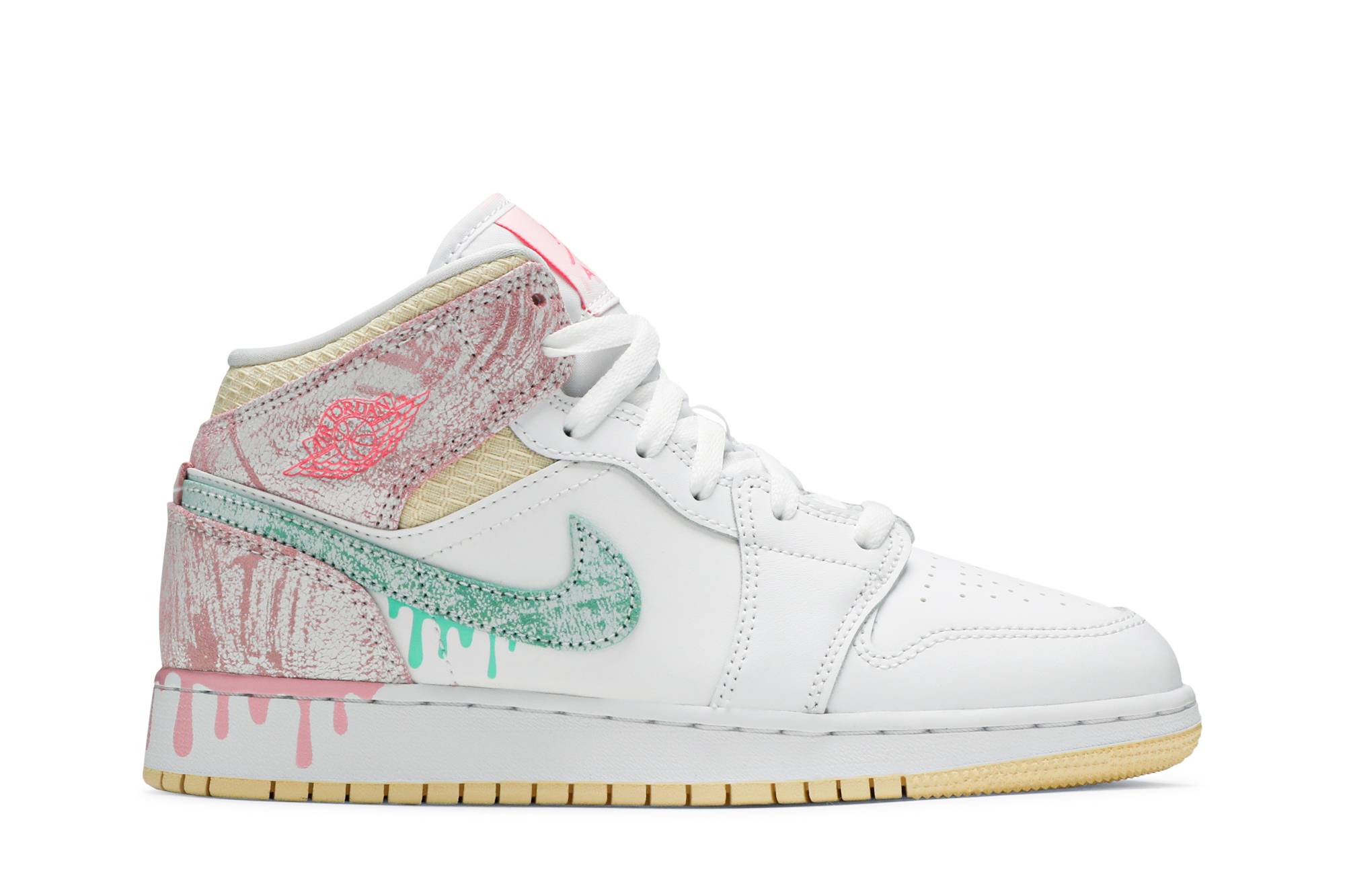 ( Grade School ) Air Jordan 1 Mid SE ‘Ice Cream’ DD1666-100