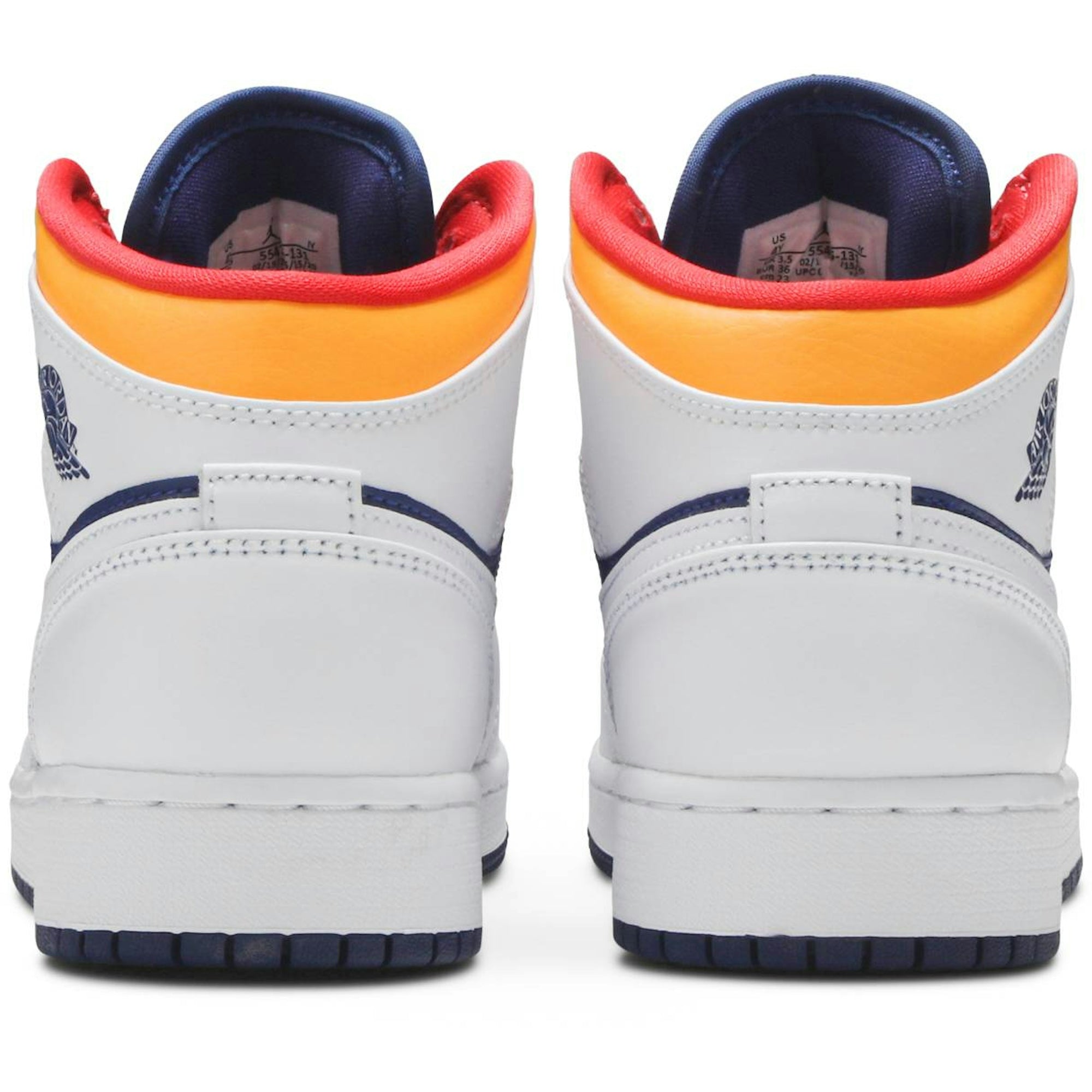 ( Grade School ) Air Jordan 1 Mid ‘White Deep Royal Blue’ 554725-131 - Image 6