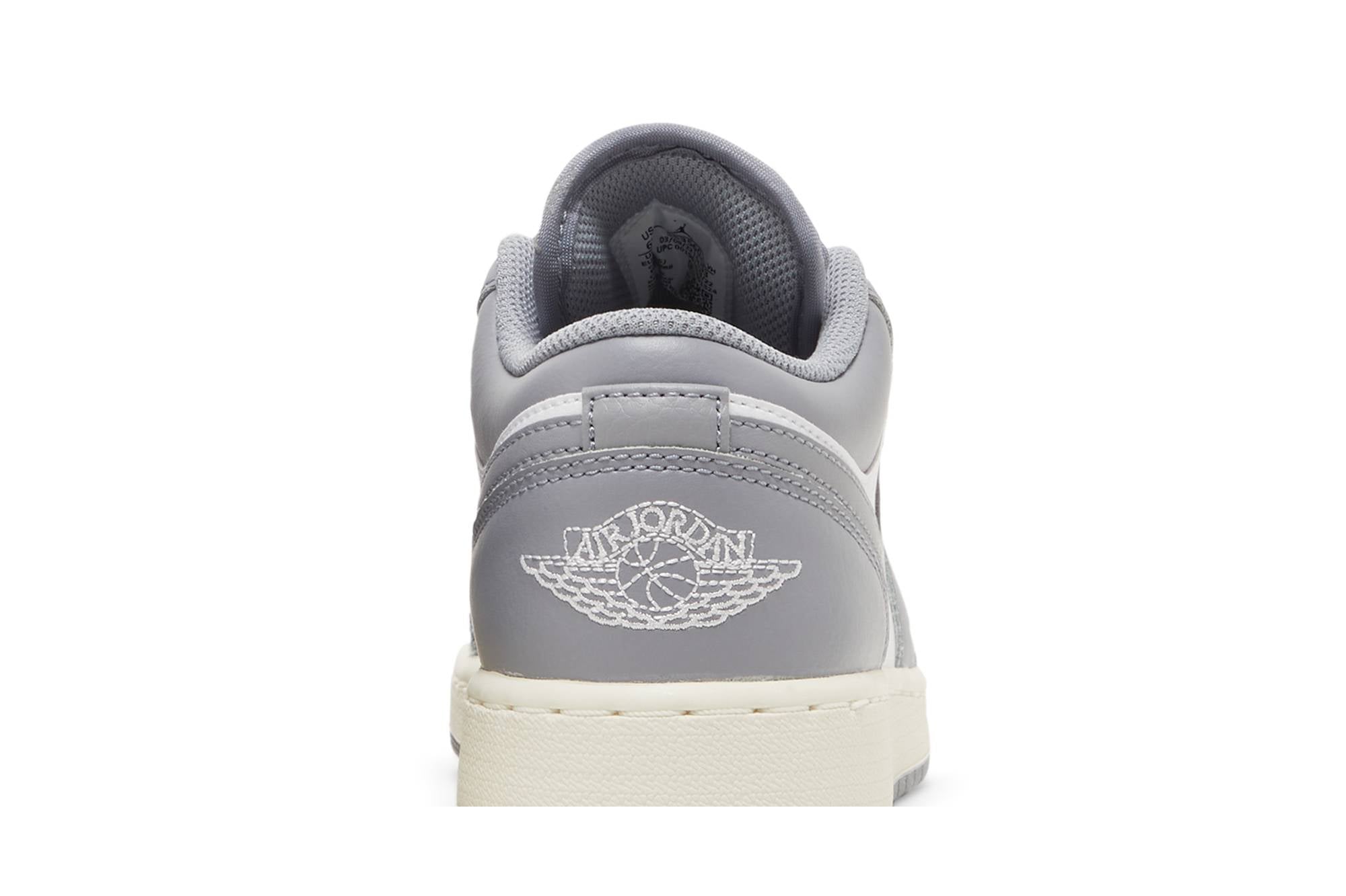 ( Grade School ) Air Jordan 1 Low ‘Vintage Grey’ 553560-053 - Image 7