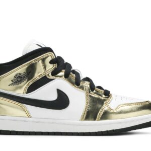 ( Grade School ) Air Jordan 1 Mid SE ‘Metallic Gold’ DC1420-700