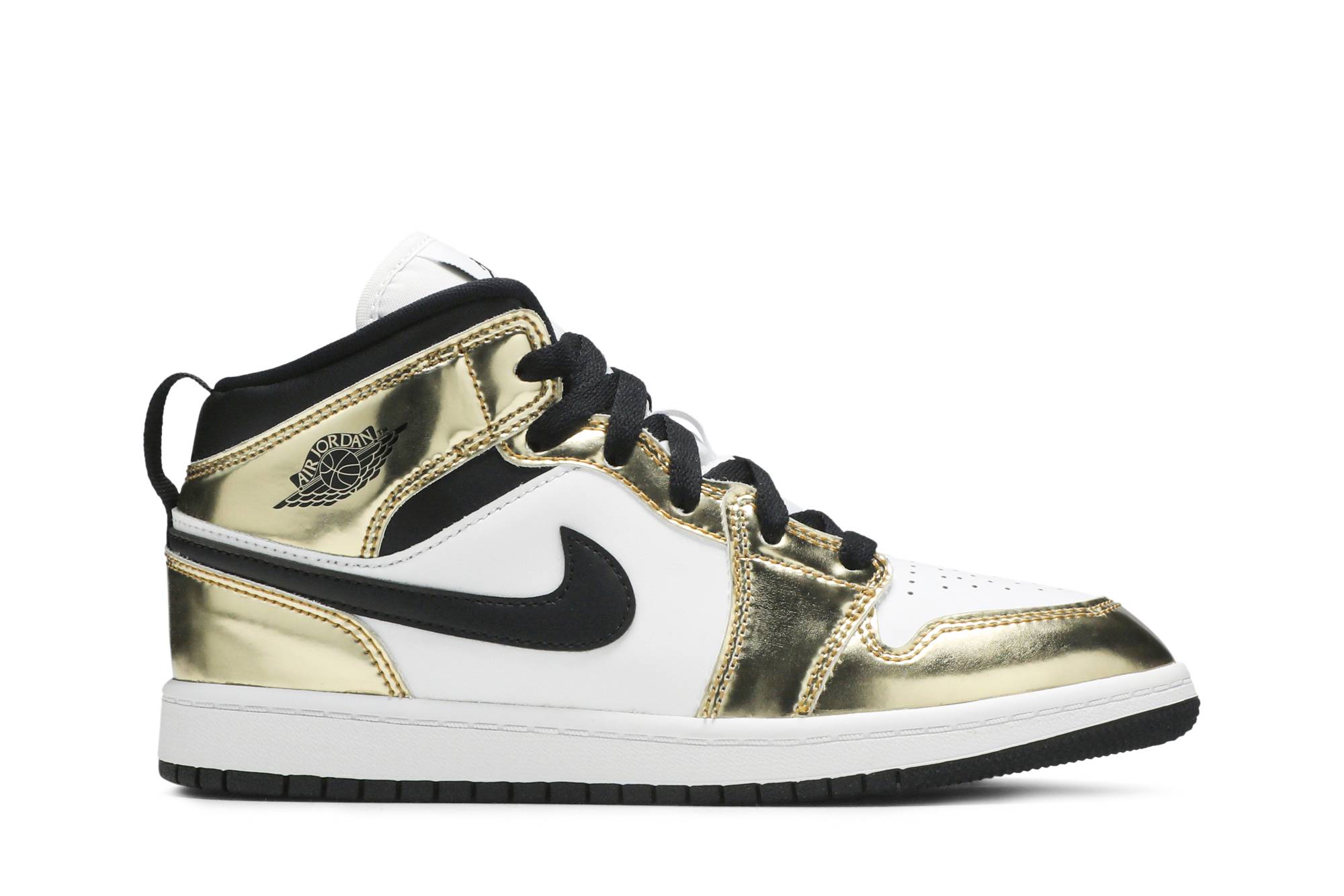 ( Grade School ) Air Jordan 1 Mid SE ‘Metallic Gold’ DC1420-700