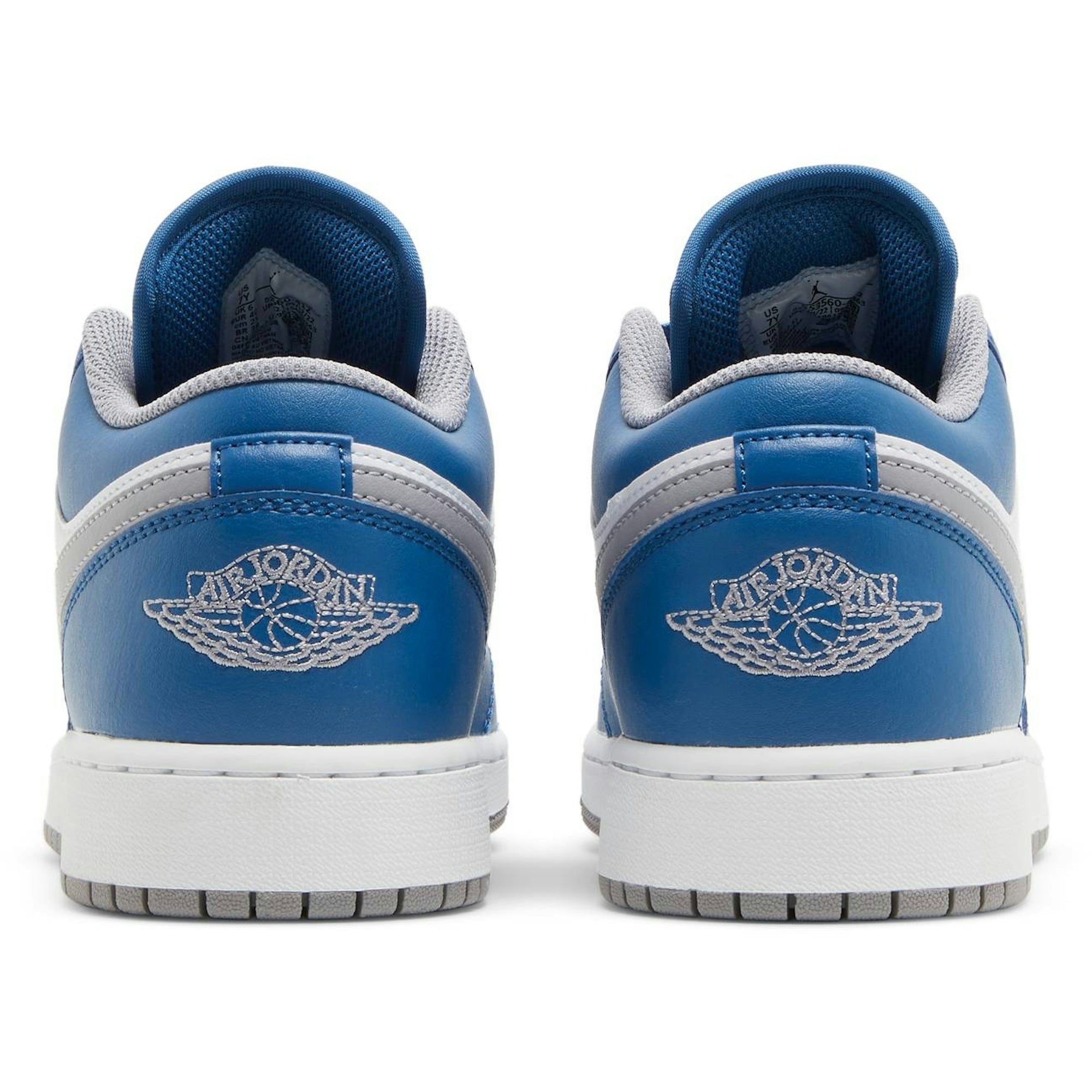 ( Grade School ) Air Jordan 1 Low ‘True Blue Cement’ 553560-412 - Image 6