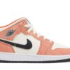 ( Grade School ) Air Jordan 1 Mid Orange Suede DV1336-800