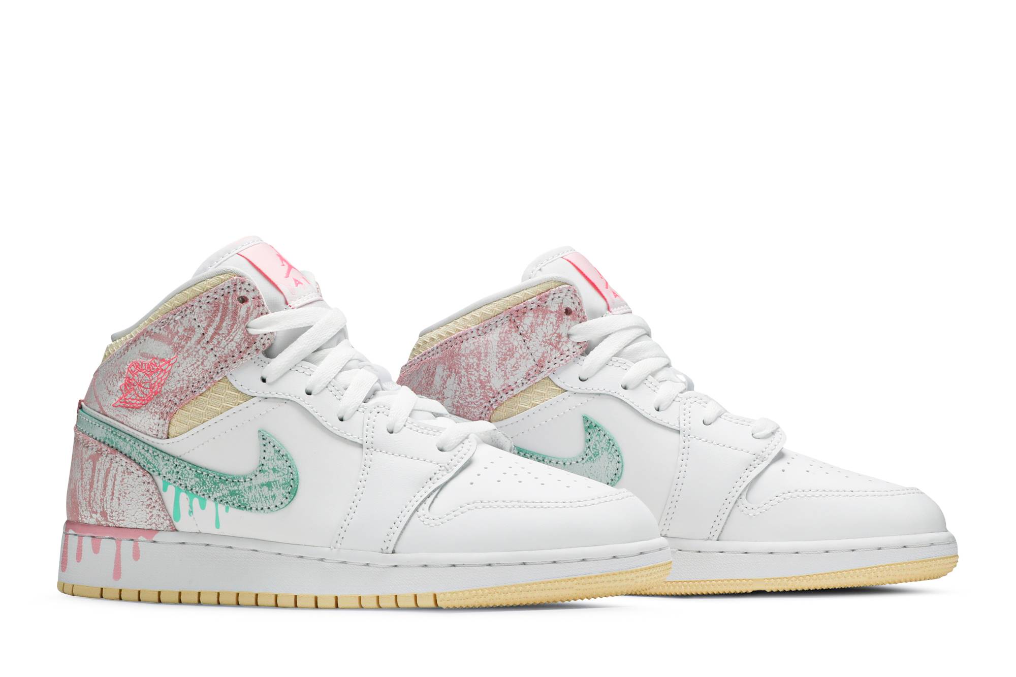 ( Grade School ) Air Jordan 1 Mid SE ‘Ice Cream’ DD1666-100 - Image 8
