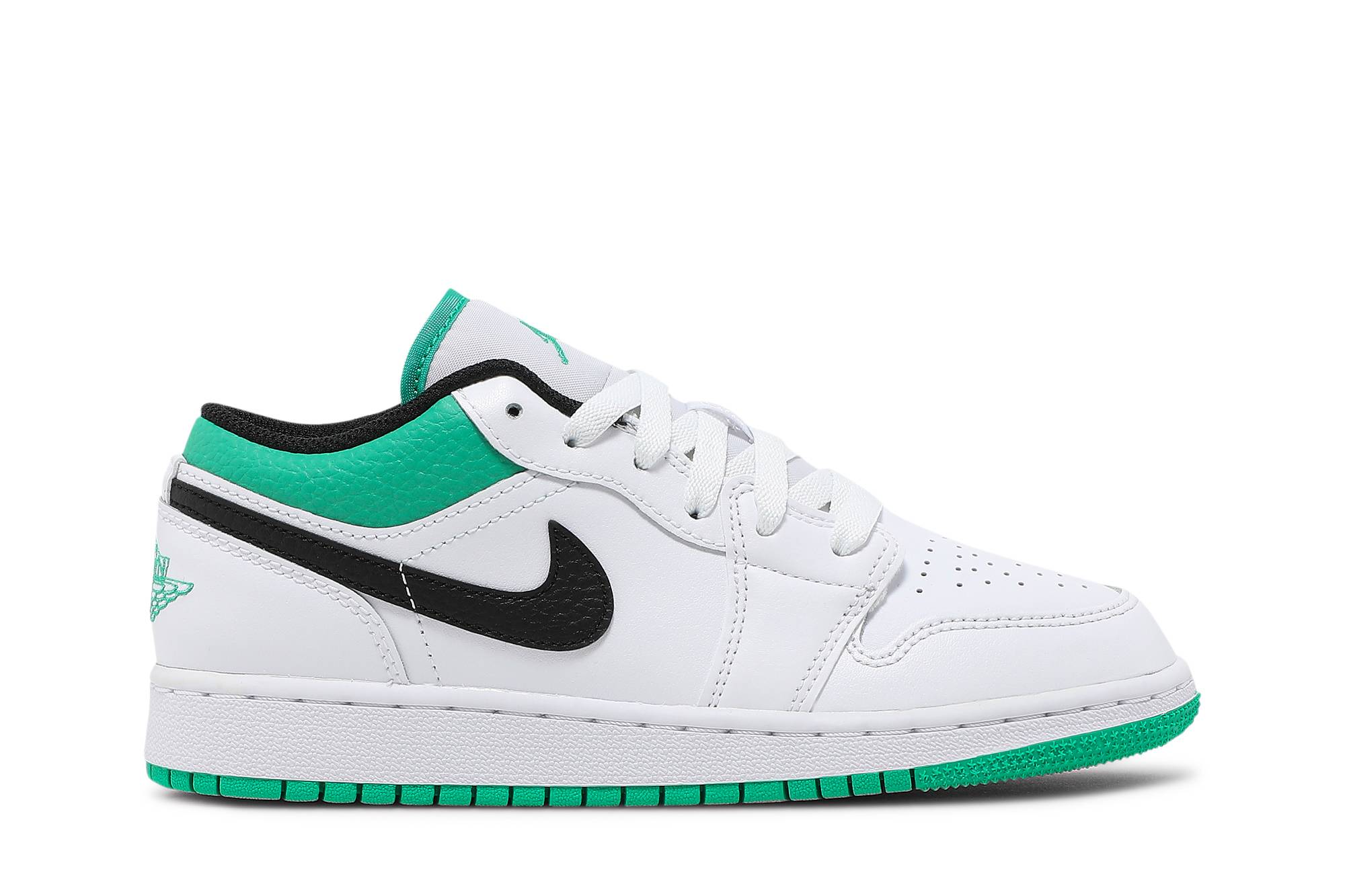 ( Grade School ) Air Jordan 1 Low ‘White Lucky Green’ 553560-129