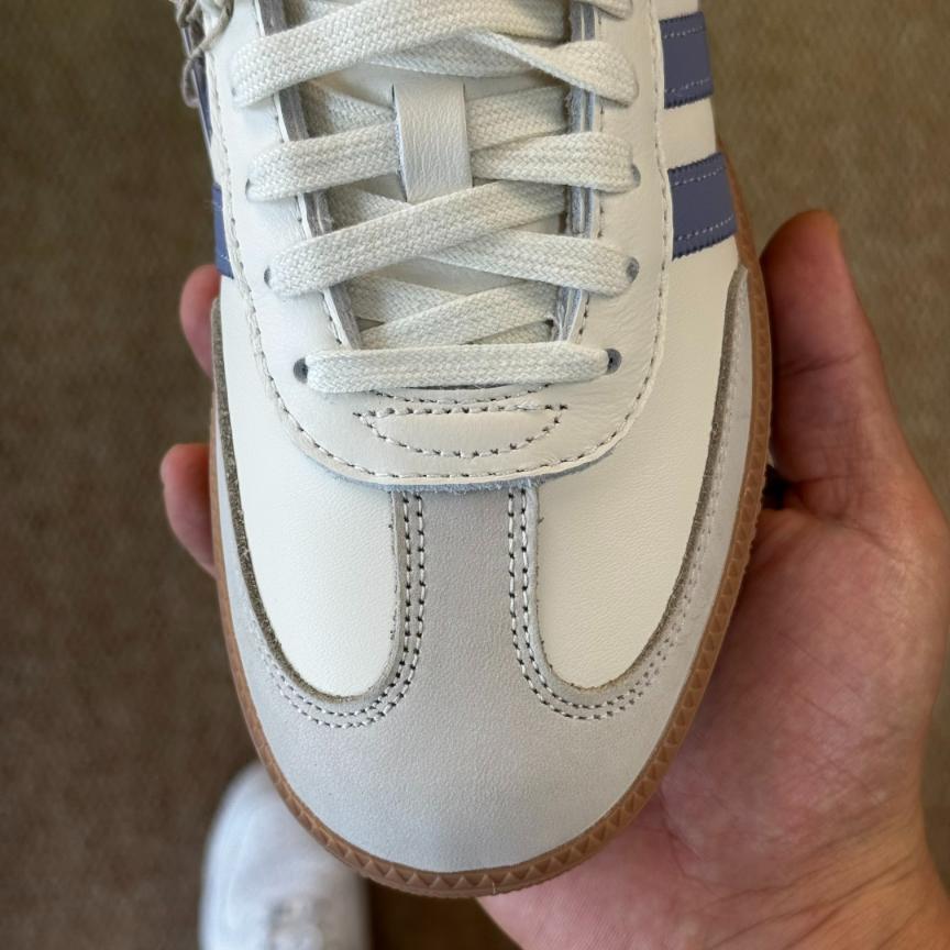 Adidas Originals Samba OG sneaker in the ecru and light blue colorway - Image 7