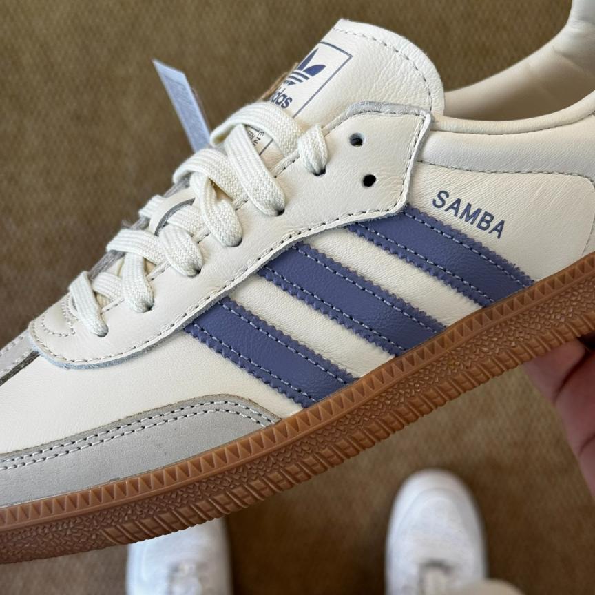Adidas Originals Samba OG sneaker in the ecru and light blue colorway - Image 9