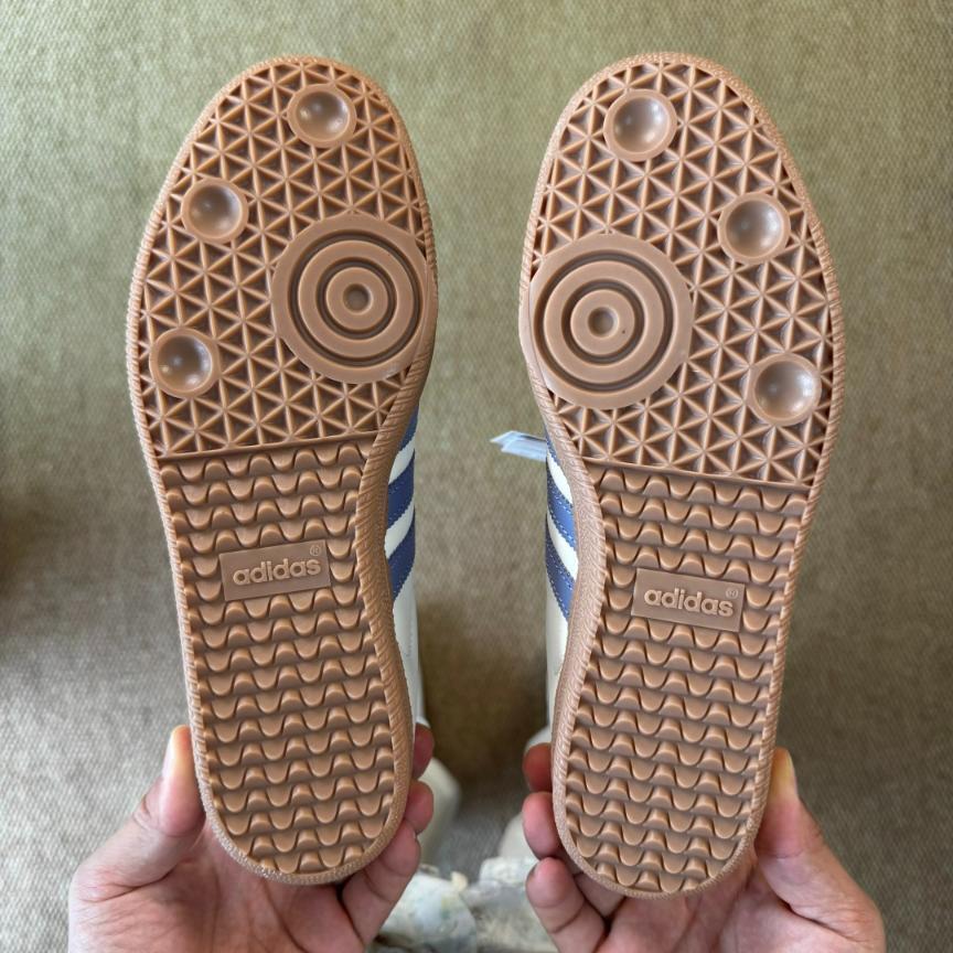 Adidas Originals Samba OG sneaker in the ecru and light blue colorway - Image 8