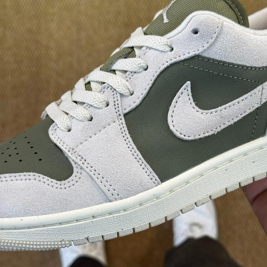 Jordan 1 Low SE Medium Olive Sail - Image 9