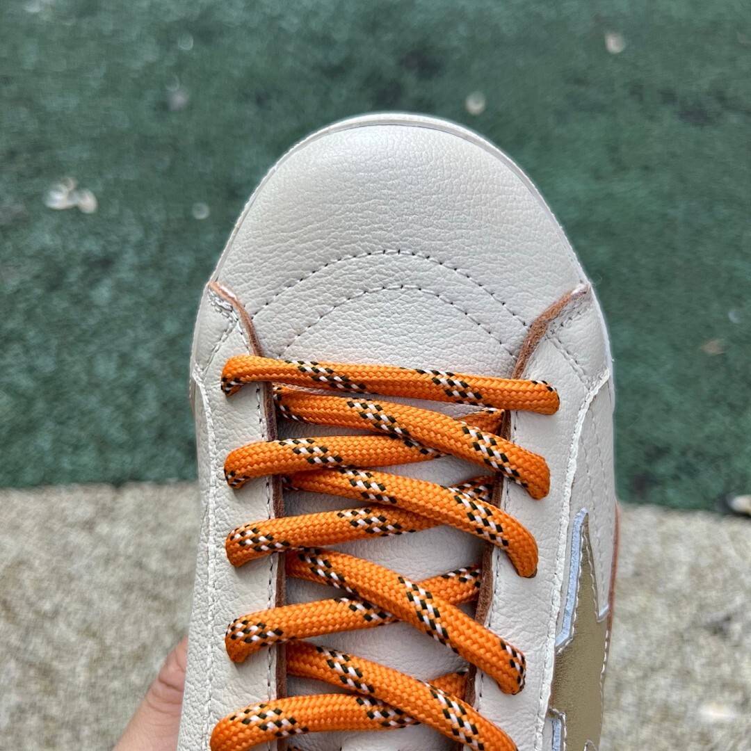 Golden Goose Stardan Sneakers Cream Leather Silver Star Brown Sole - Image 5