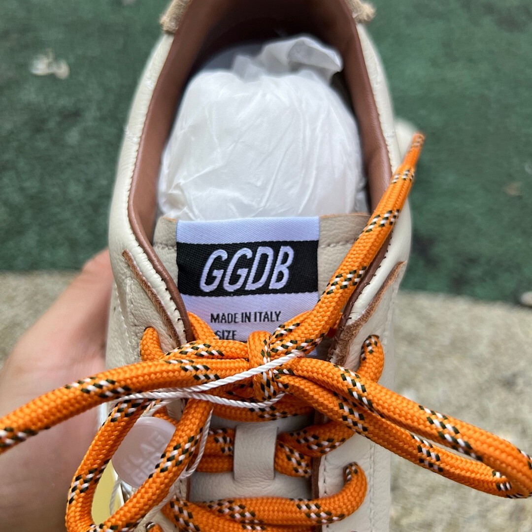 Golden Goose Stardan Sneakers Cream Leather Silver Star Brown Sole - Image 6