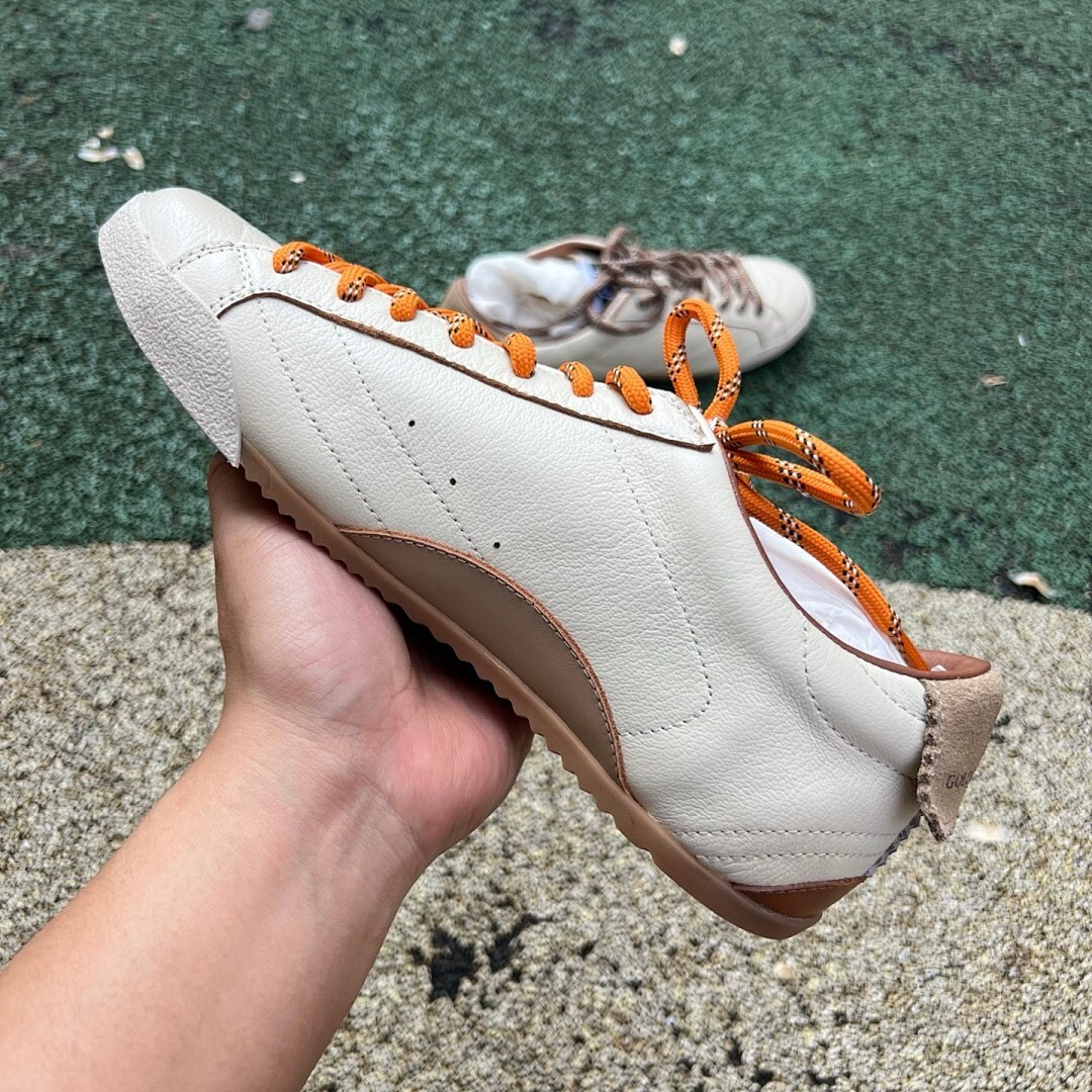 Golden Goose Stardan Sneakers Cream Leather Silver Star Brown Sole - Image 8