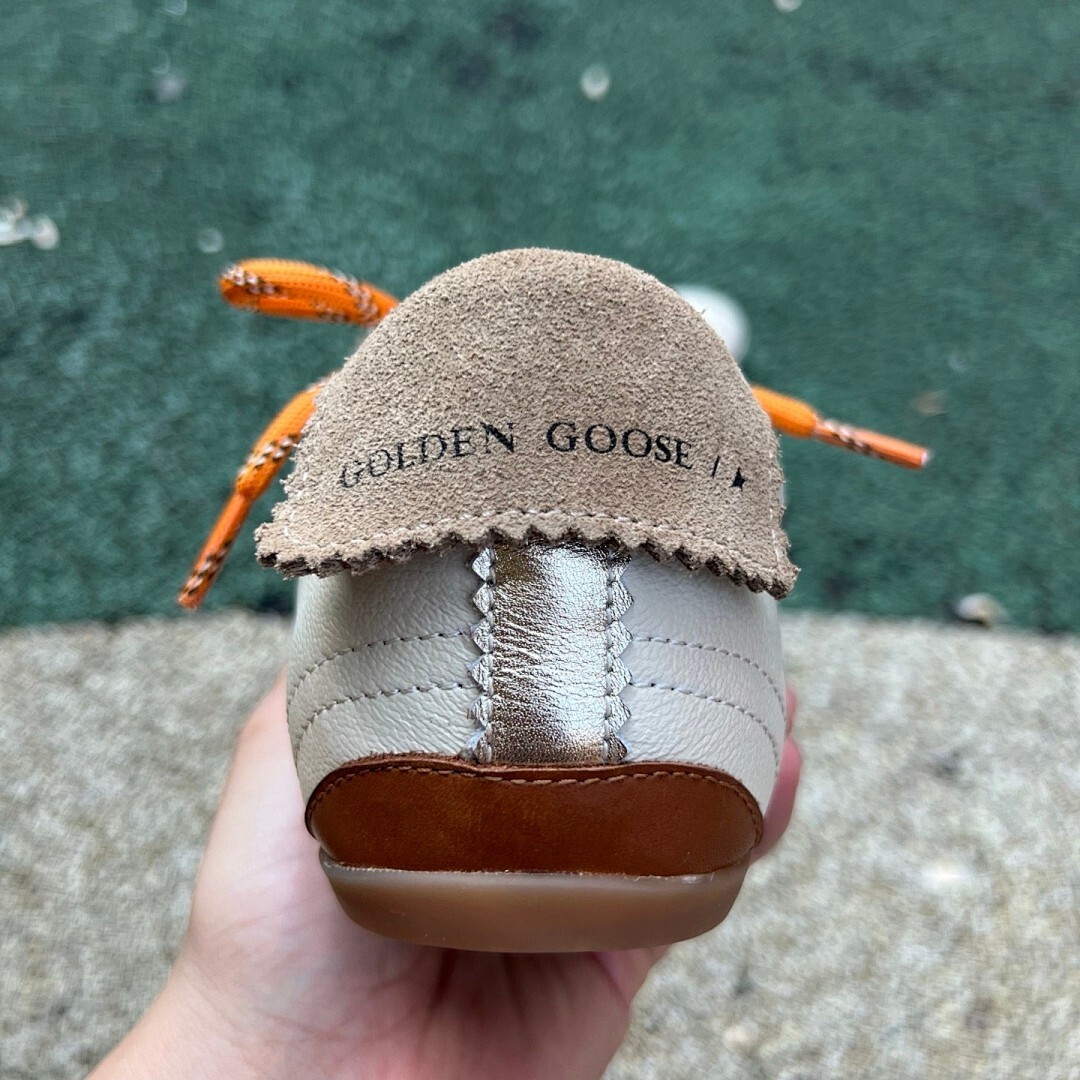 Golden Goose Stardan Sneakers Cream Leather Silver Star Brown Sole - Image 9