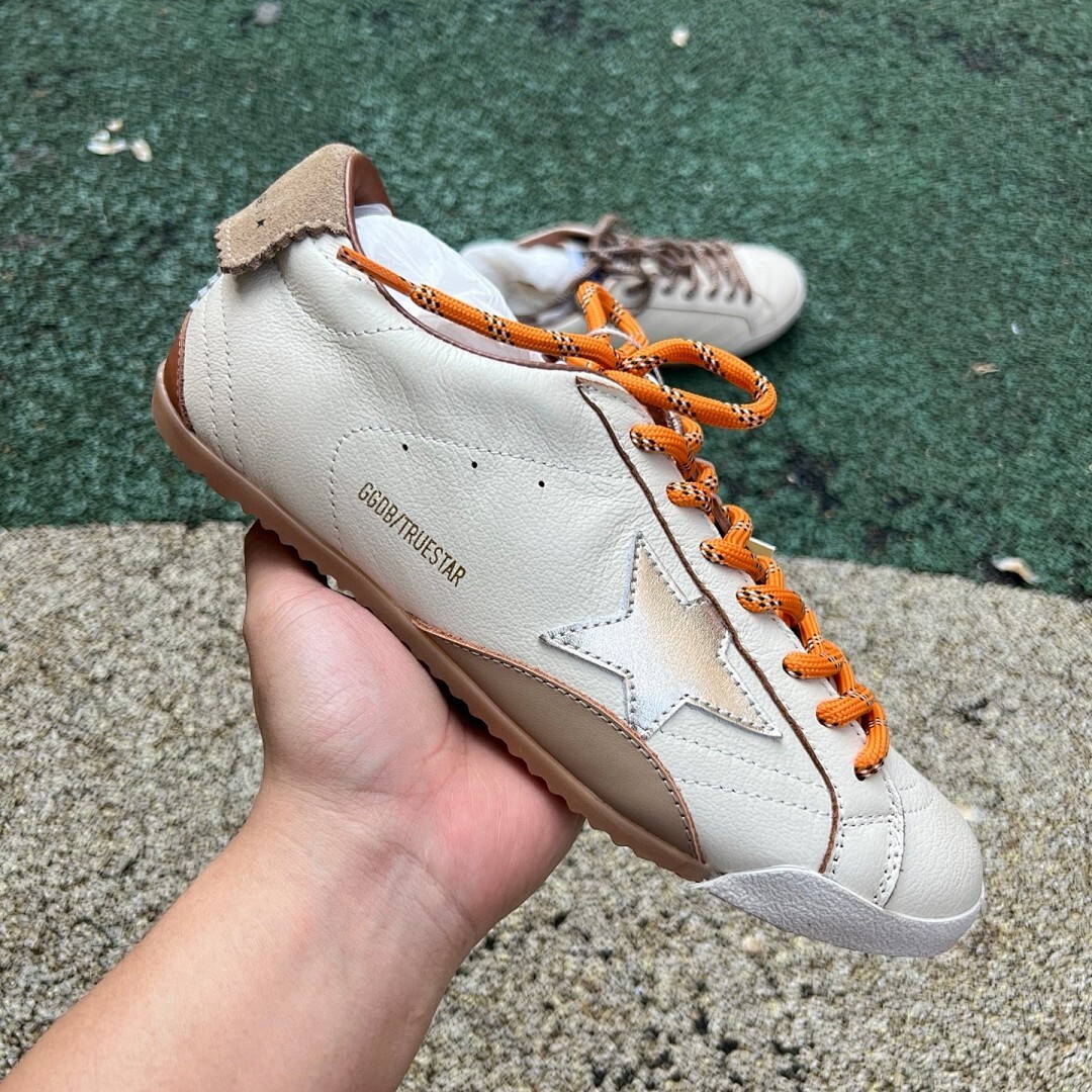 Golden Goose Stardan Sneakers Cream Leather Silver Star Brown Sole - Image 10
